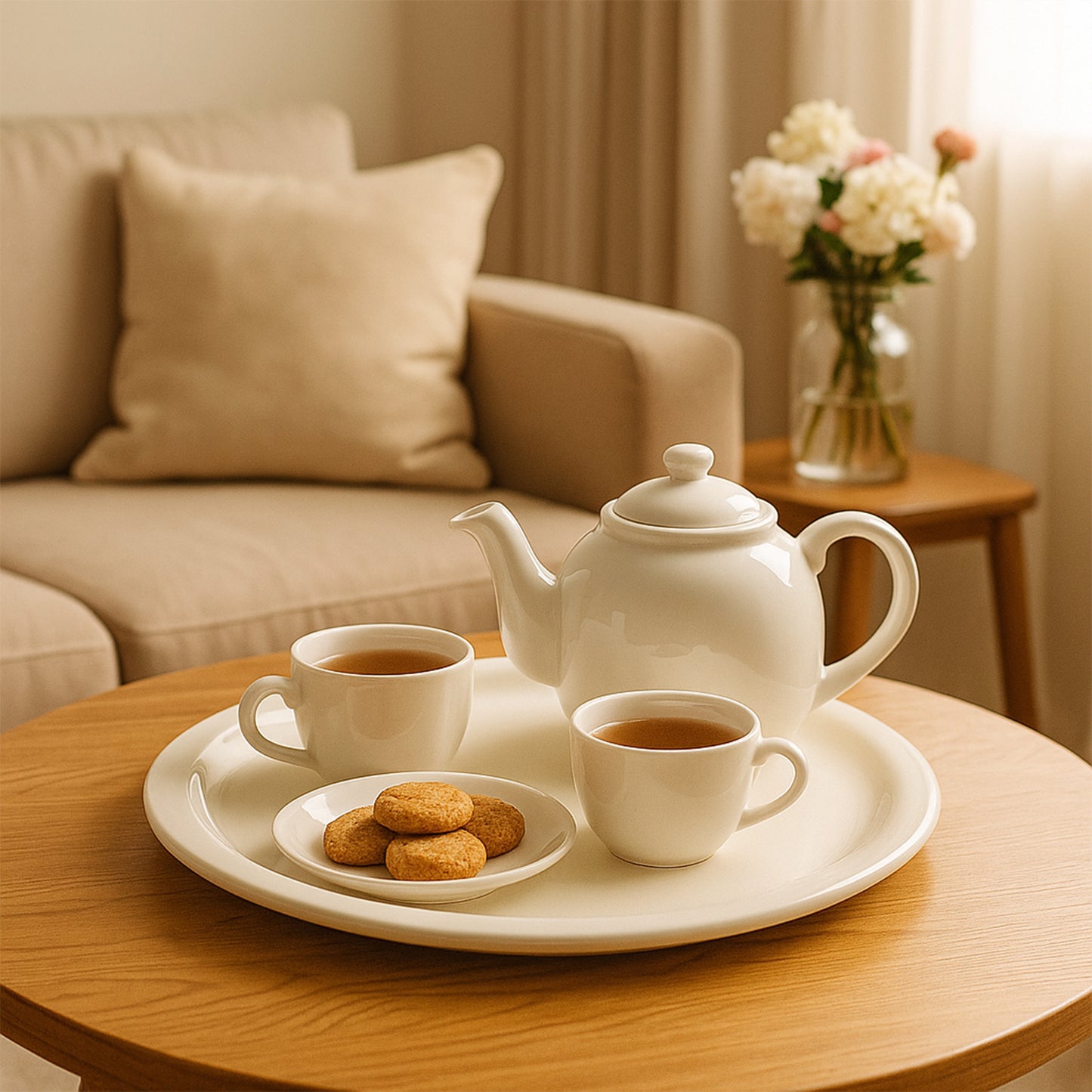 Large 40 Cm Round Serving Tray - 1 Pc - Happy Price - Image 3