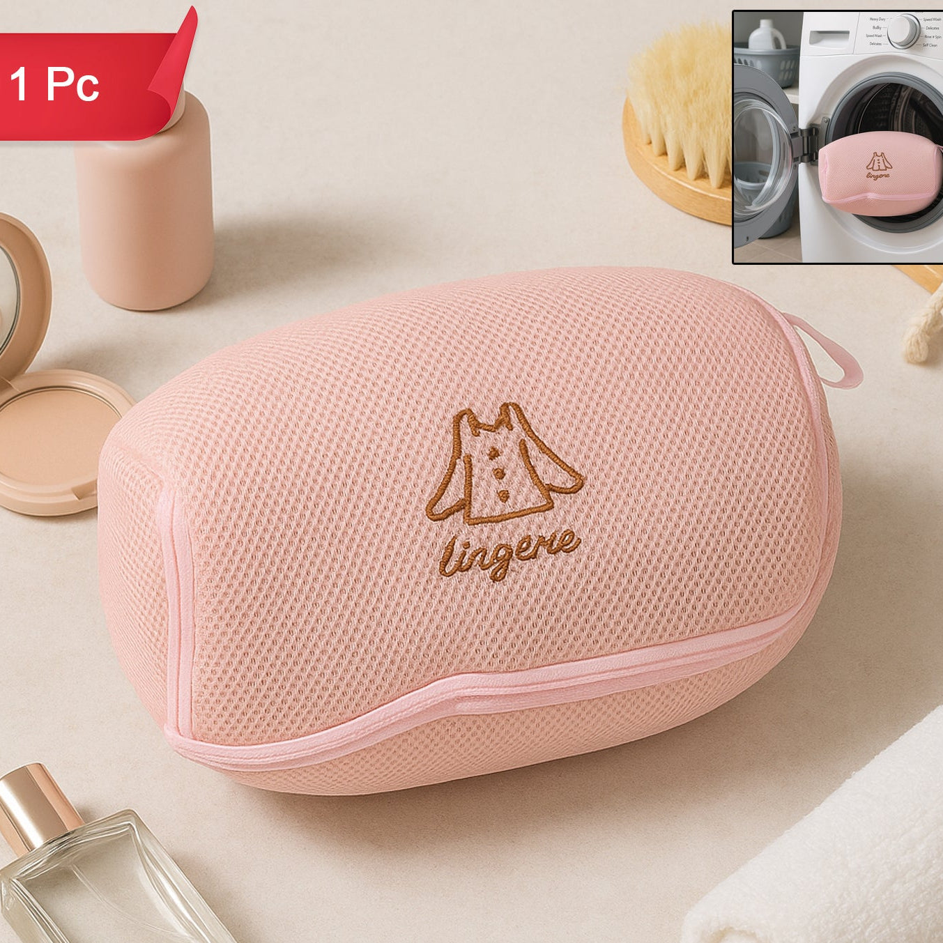 Bra Laundry Wash Bag with Cushioning - 1 Pc - Happy Price - Image 1