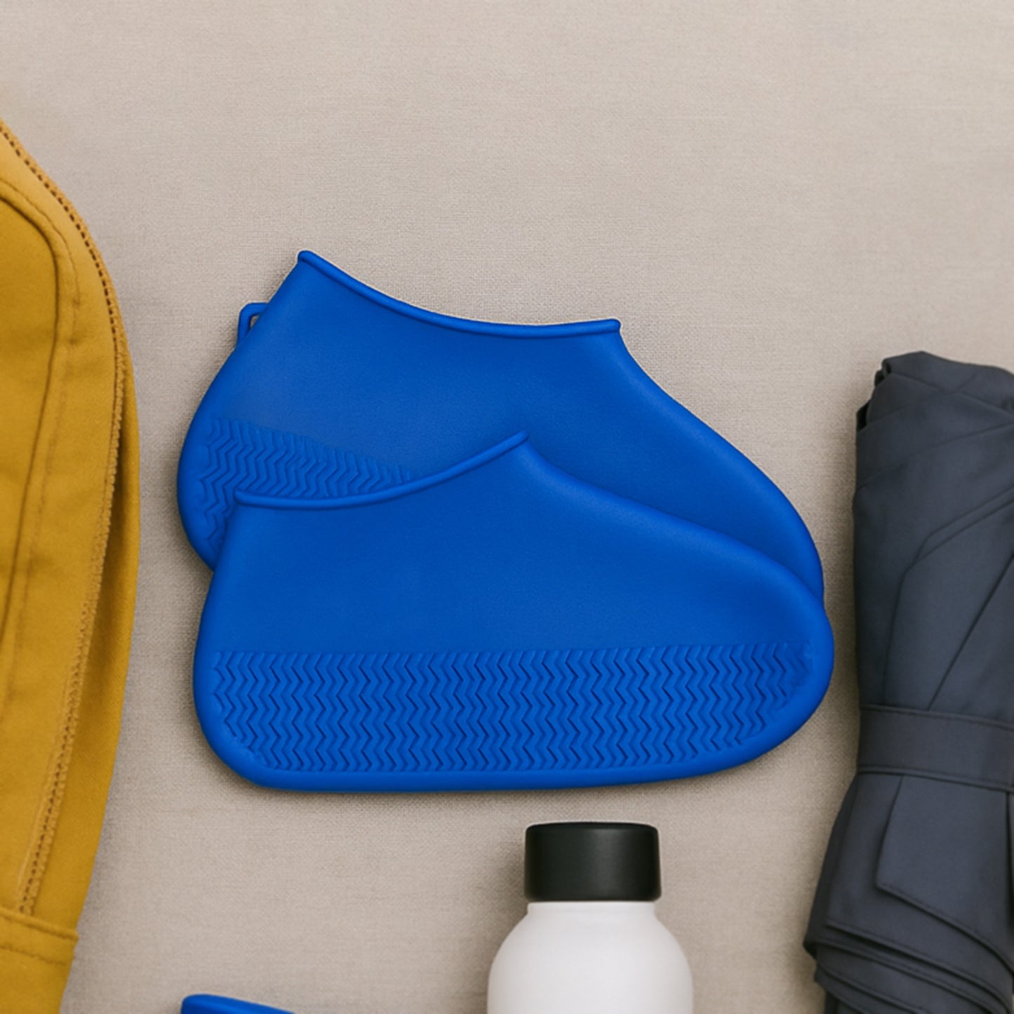 Blue Non-slip Silicone Rain Reusable Anti Skid Waterproof Fordable Boot Shoe Cover (1 Pair) - Happy Price - Image 6