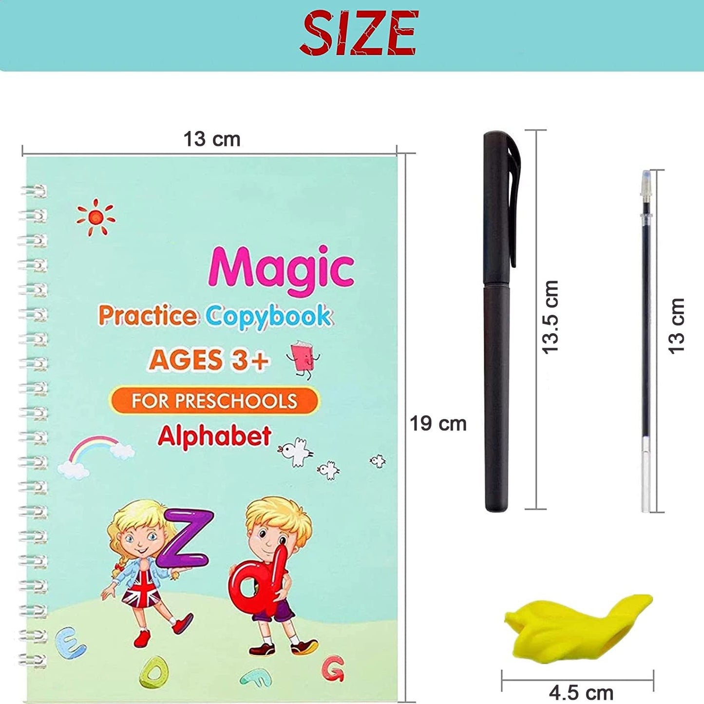 4 Pc Magic Copybook Widely Used By Kids Childrens And Even Adults Also To Write Down Important Things Over It While Emergencies Etc. - Happy Price - Image 4