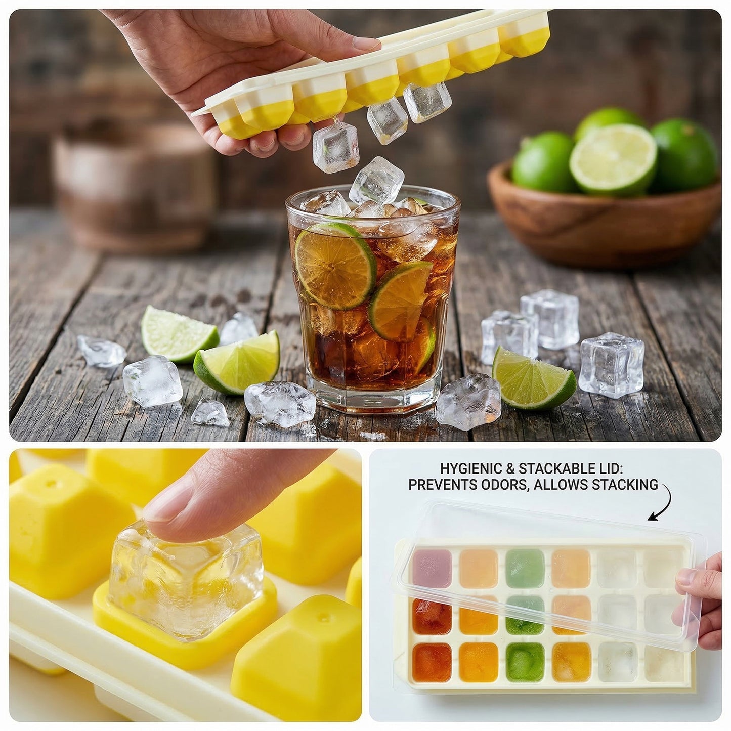 24 Cavity Ice Tray Set with Lid - 2 Piece Pack - Great Price - Image 6