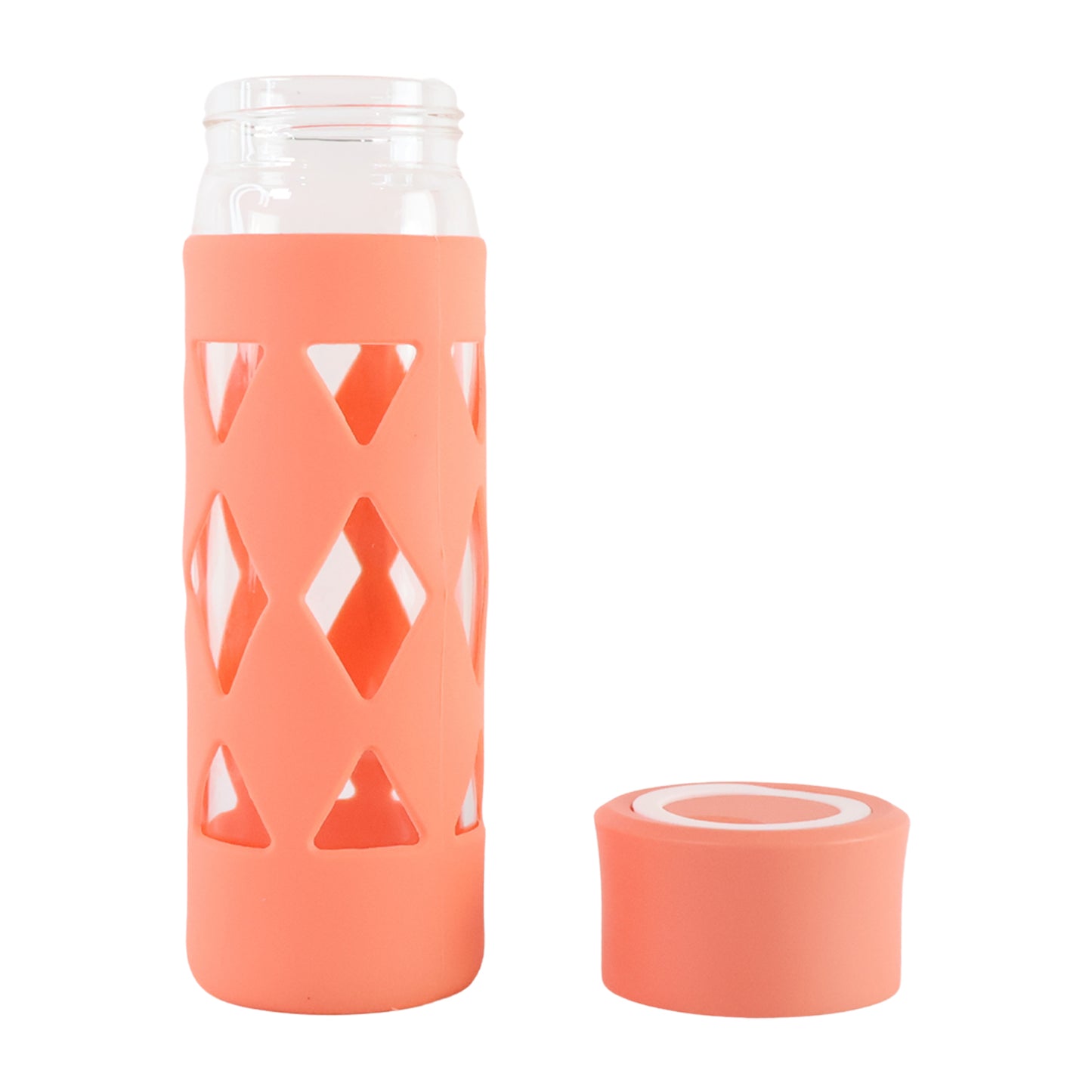 Glass Water Bottle with Protective Sleeve - 480 ML (1 Pc) - Happy Price - Image 2