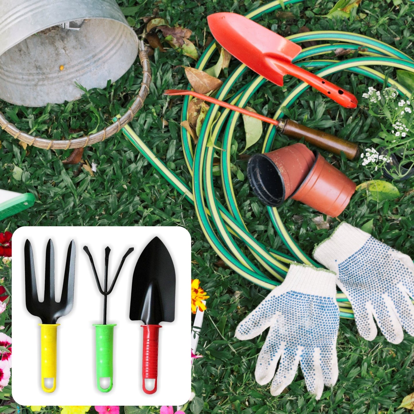 Colorfull Garden Tool Set Set Of 3pc - Happy Price - Image 6