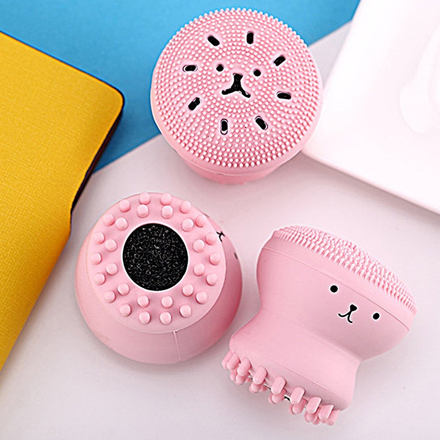 Facial Cleansing Brushes Cute Octopus Shape Silicone Face Scrubber Massager Skincare Tool (1pc) - Happy Price - Image 7