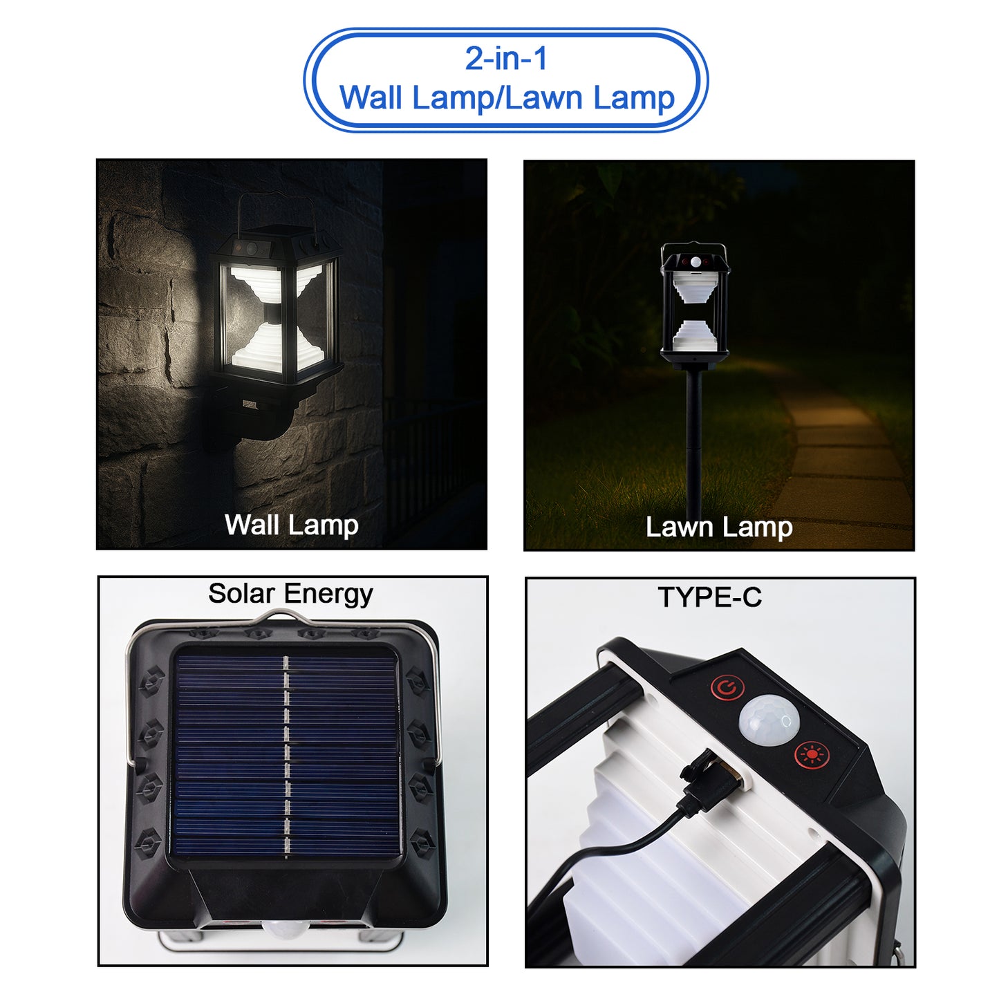 Solar Motion Sensor LED Wall Lamp - Waterproof Outdoor Light (1 Set) - Happy Price - Image 4