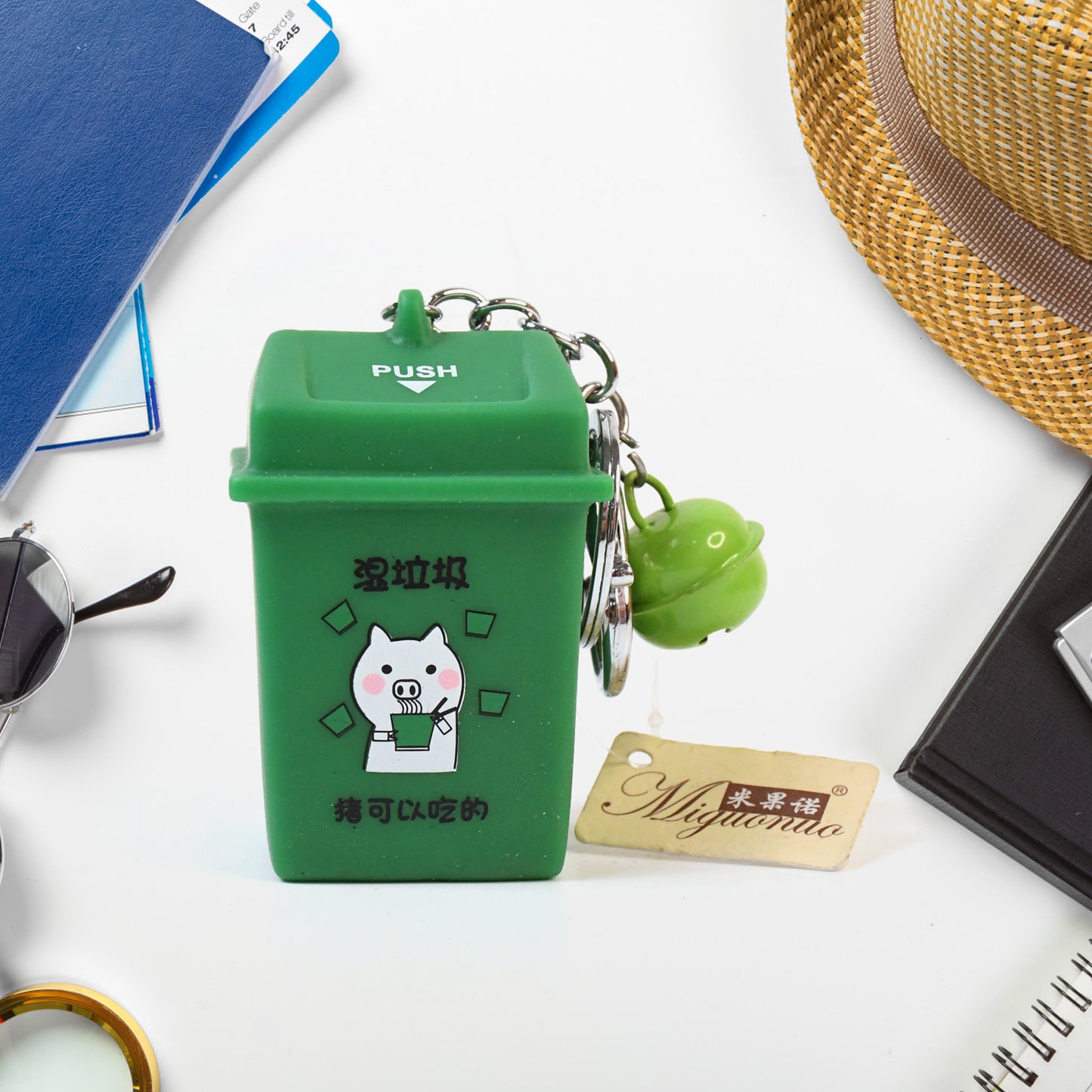 Trash Can Keychain Recycle Can Keyring Novelty Keychain Garbage Classification Keyholder For And Adults - Happy Price - Image 2
