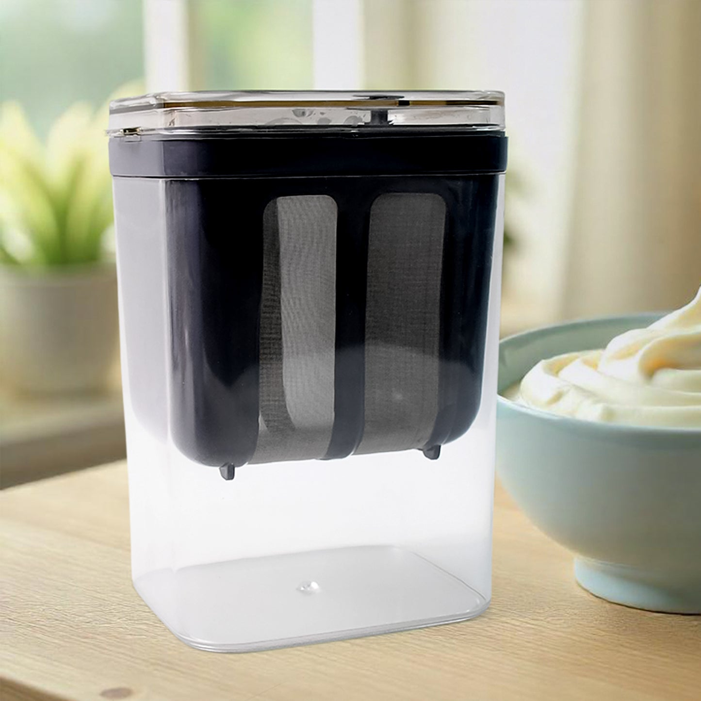 2 In 1 Multifunctional Yogurt Strainer With Storage Container 1100 Ml (1 Set) - Happy Price - Image 4