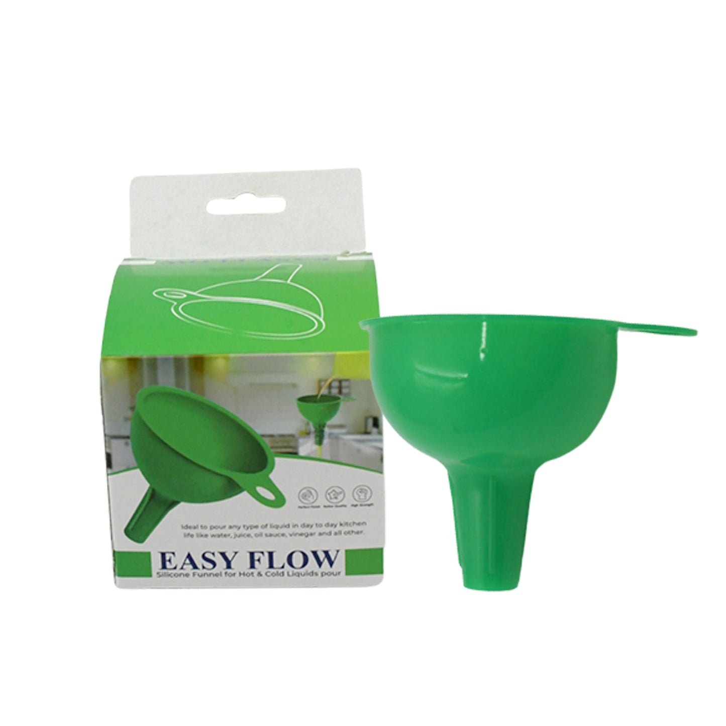 4237 Silicone Funnel For Pouring Oil Sauce Water Juice And Small Food-grainsfood Grade Silicone Funnel (1 Pc Green) - Happy Price - Image 4