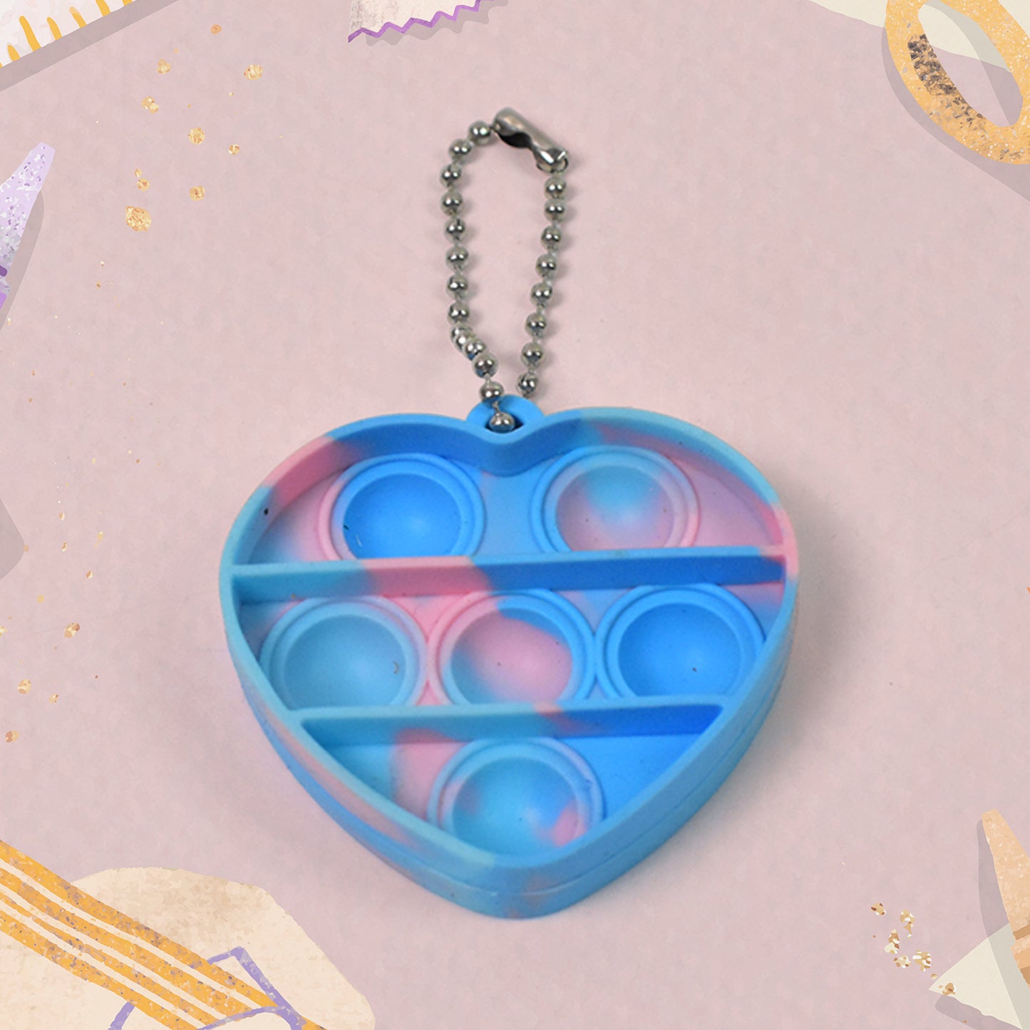 Pop Fidget Toys For Kids Mini Pop Keychain (1 Pc Mix Color Design) - Happy Price - Image 4