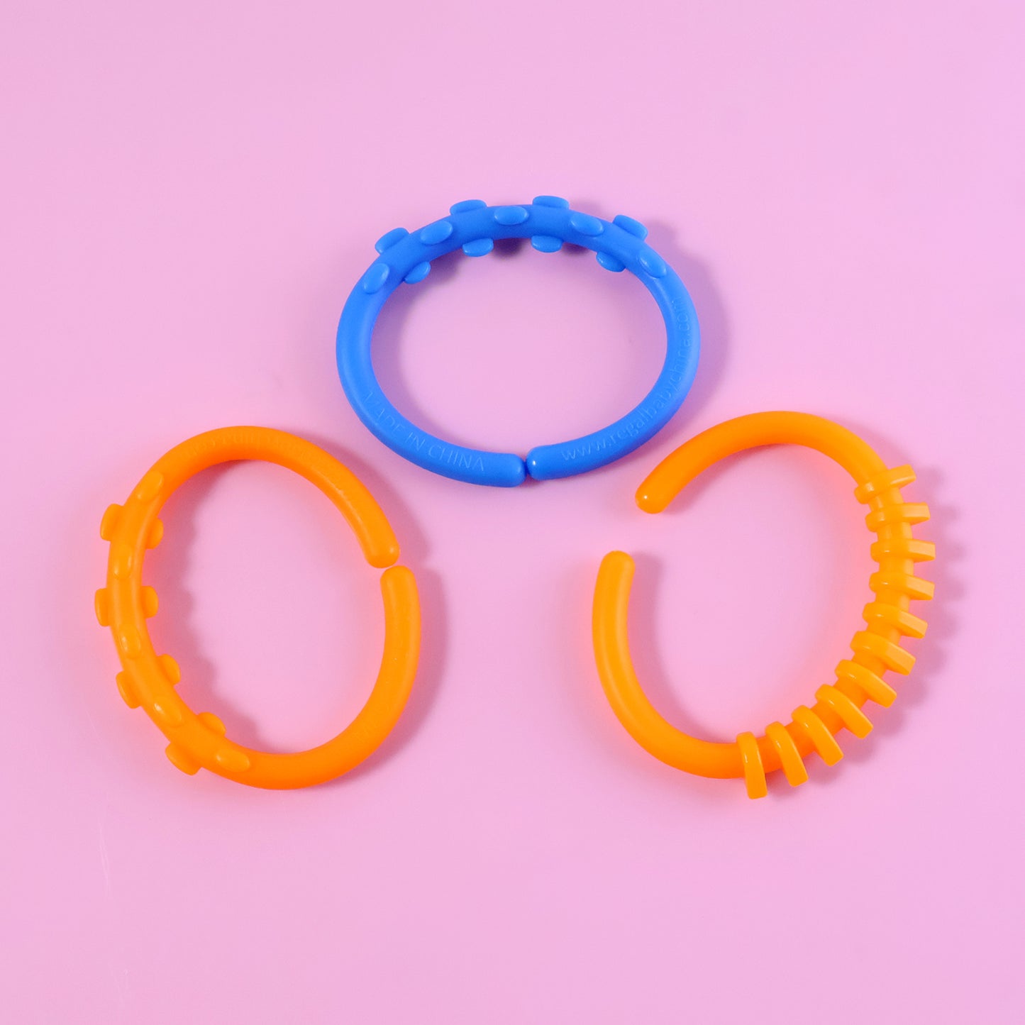 Baby Learning Links Toy Set - 3 Pcs Educational Interlocking Rings with Box - Happy Price - Image 4