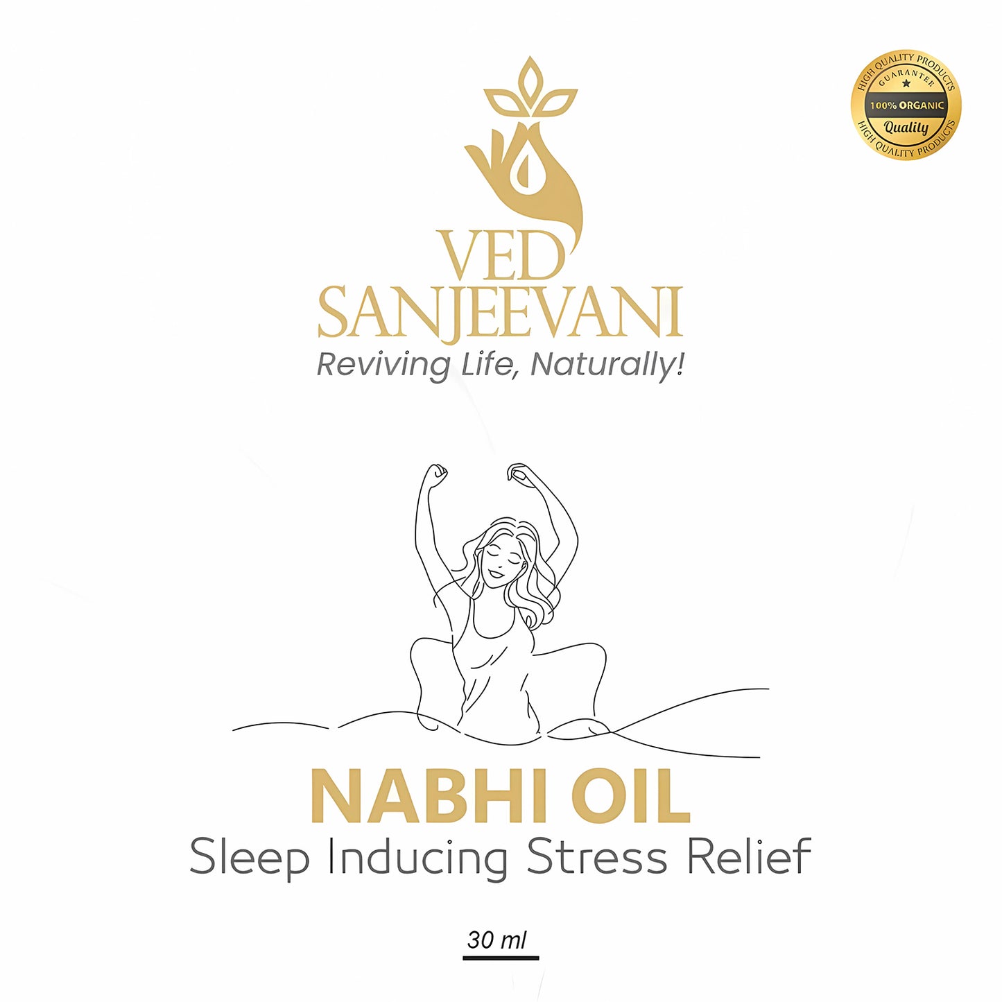 Ved Sanjeevani Nabhi Oil Sleep Inducing Stress Relief (30ml 1 Pc) - Happy Price - Image 2