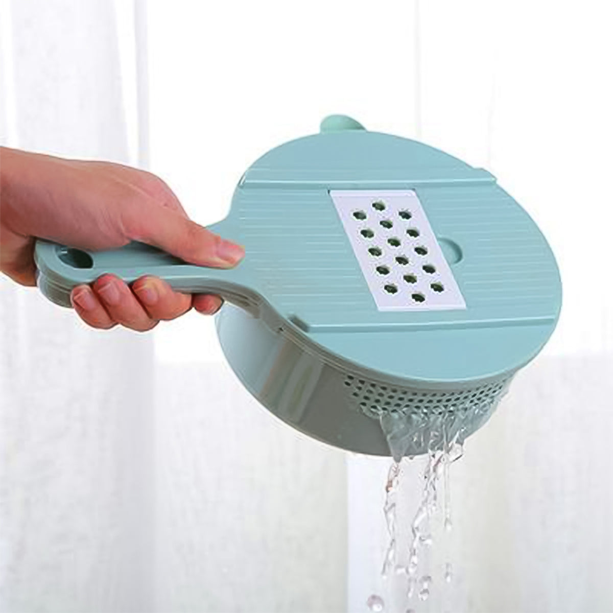 Vegetable Choppers With Drain Basket 6 In 1 Vegetable Slicer Blades (1 Set) - Happy Price - Image 4