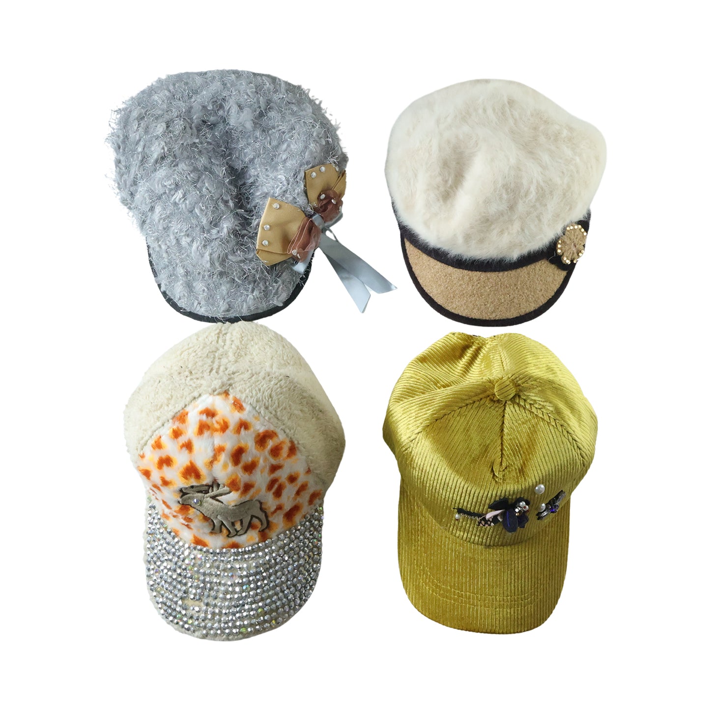Designer Mix Design Cap (1 Pc) - Warm & Stylish Headwear for Women - Great Price - Image 4