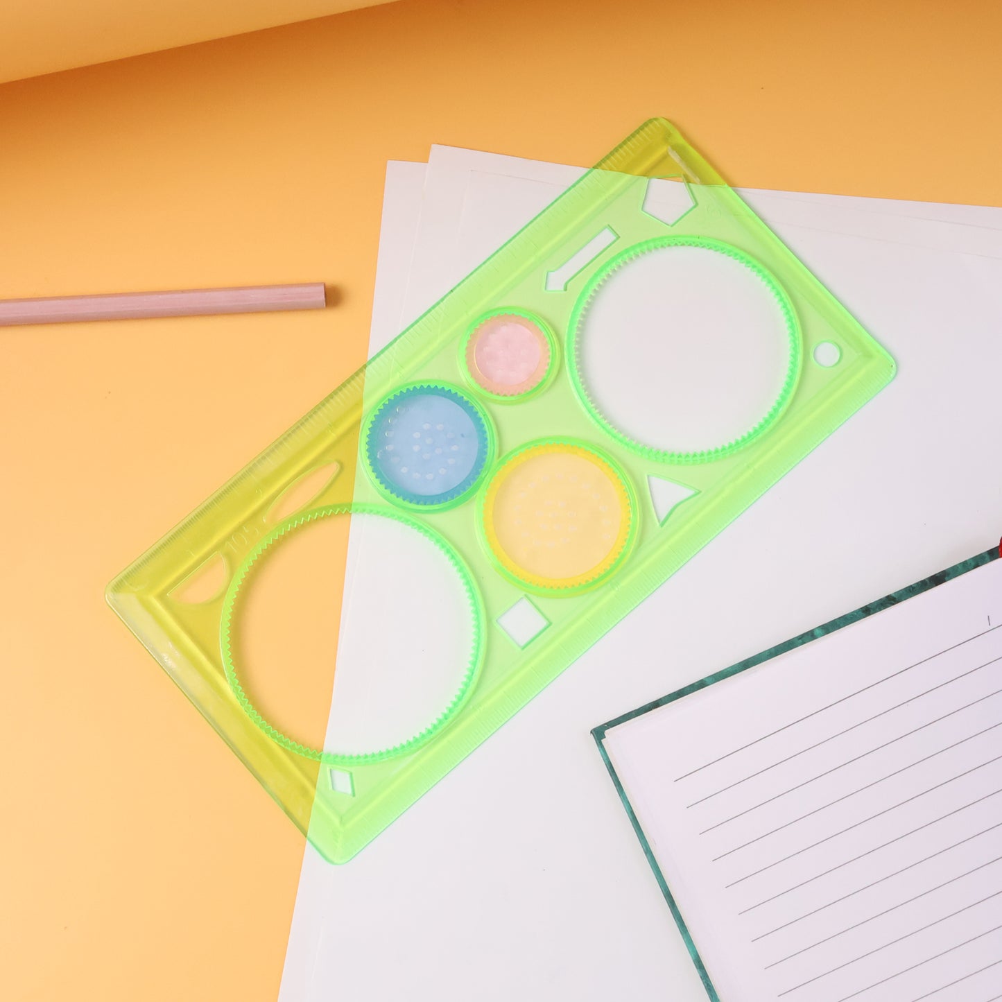 Geometry Stencil Ruler with Spirograph Gears for Pattern Drawing - Happy Price - Image 4