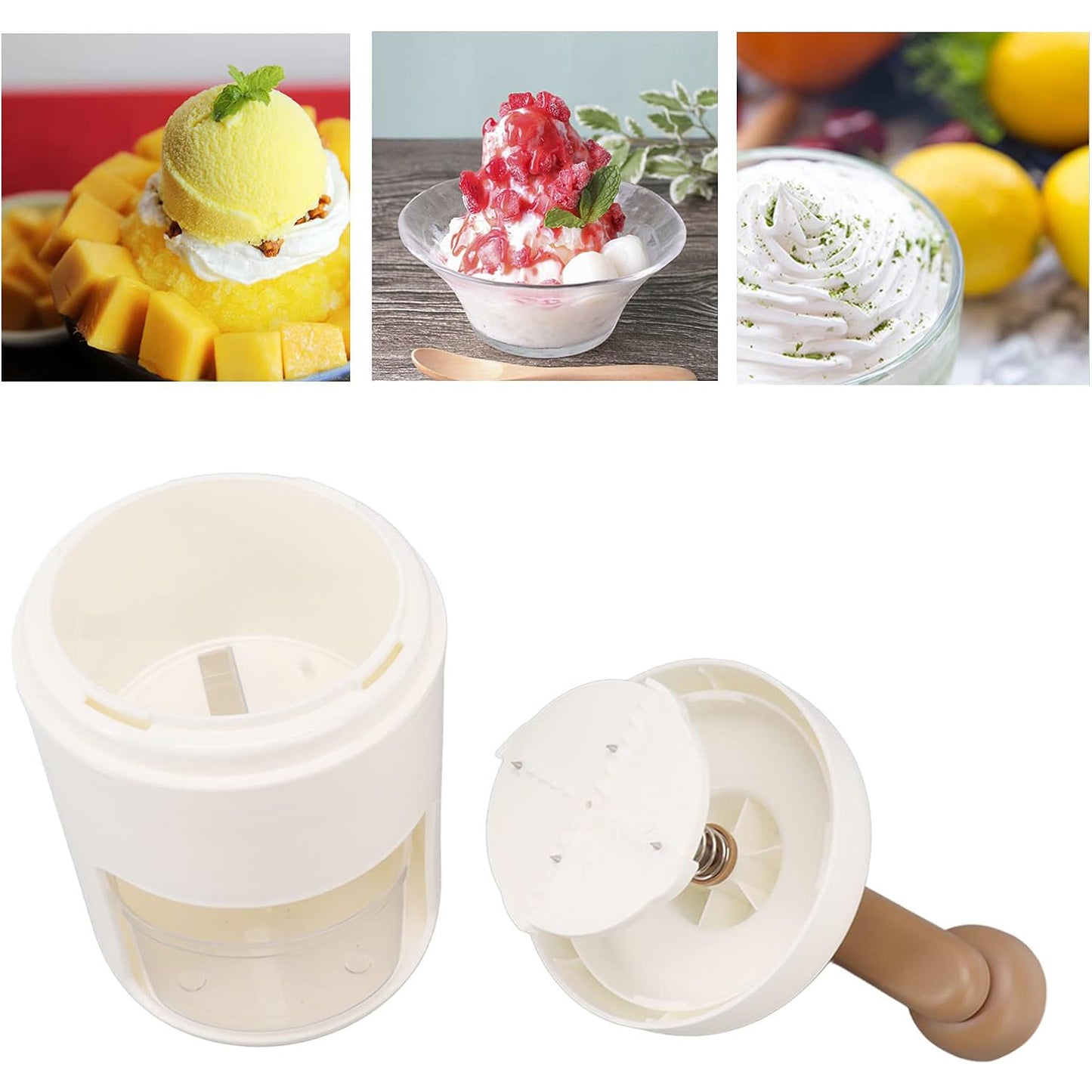 Portable Gola Maker Ice Crusher And Shaved Ice Machine Hand Shaved Ice Machine Manual Fruit Smoothie Machine Mini Household Ice Shaver Small Ice Crusher - Happy Price - Image 2