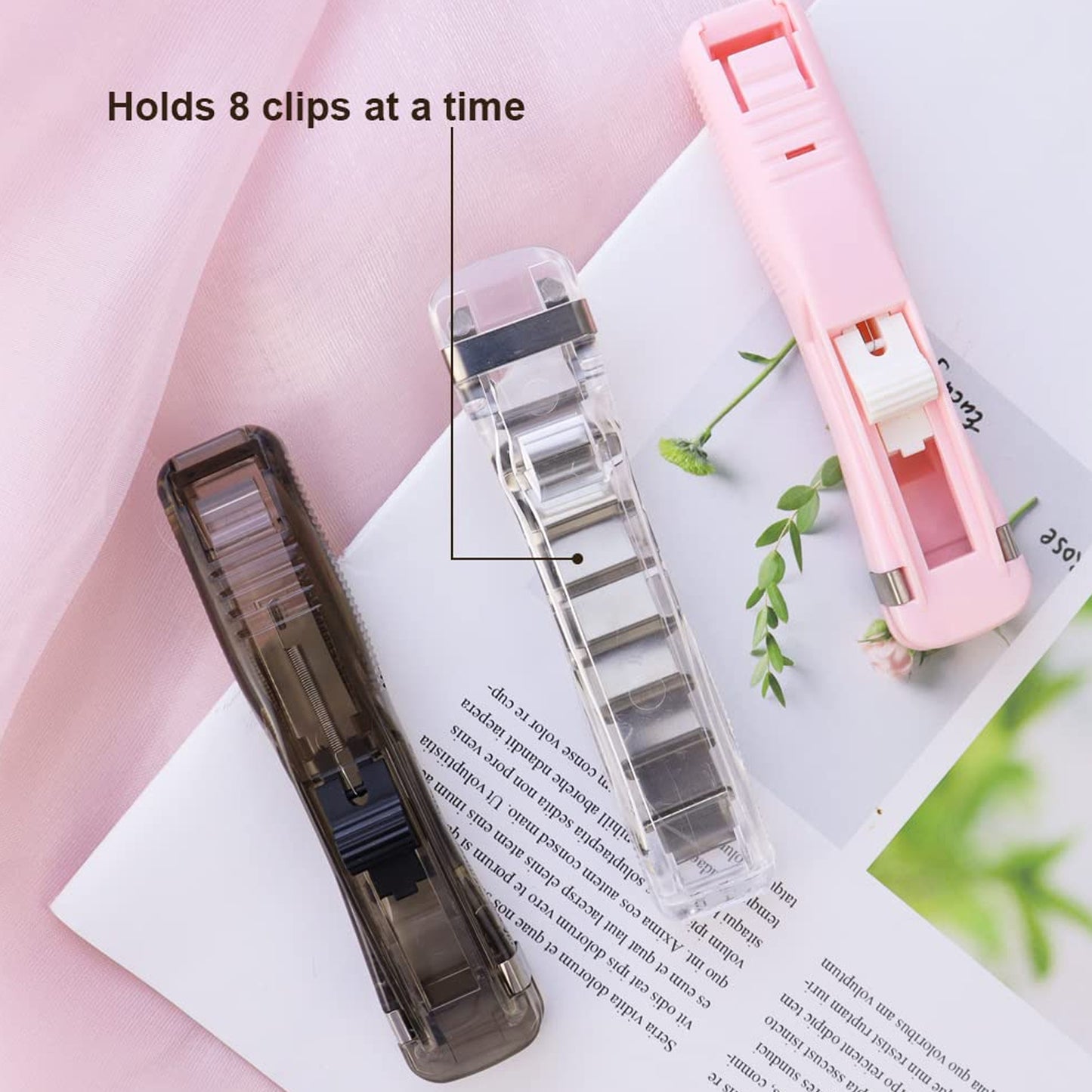 Portable Paper Clamp With 8 Pcs Clip Dispenser Handheld Paper Fast Clam (1 Set) - Happy Price - Image 5