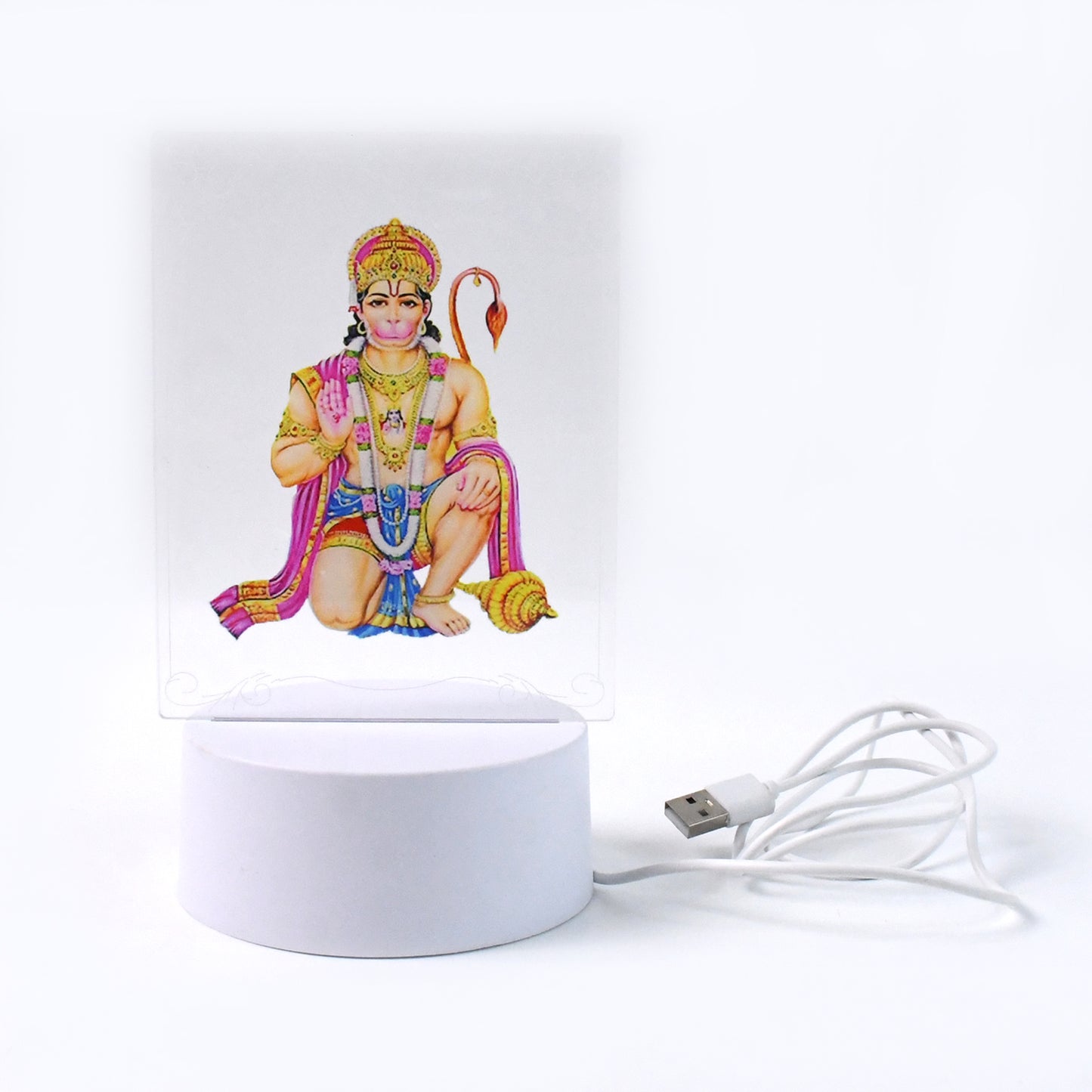 Beautiful 3d Lord Hanuman Frame With Soft White Light (1 Pc) - Happy Price - Image 4
