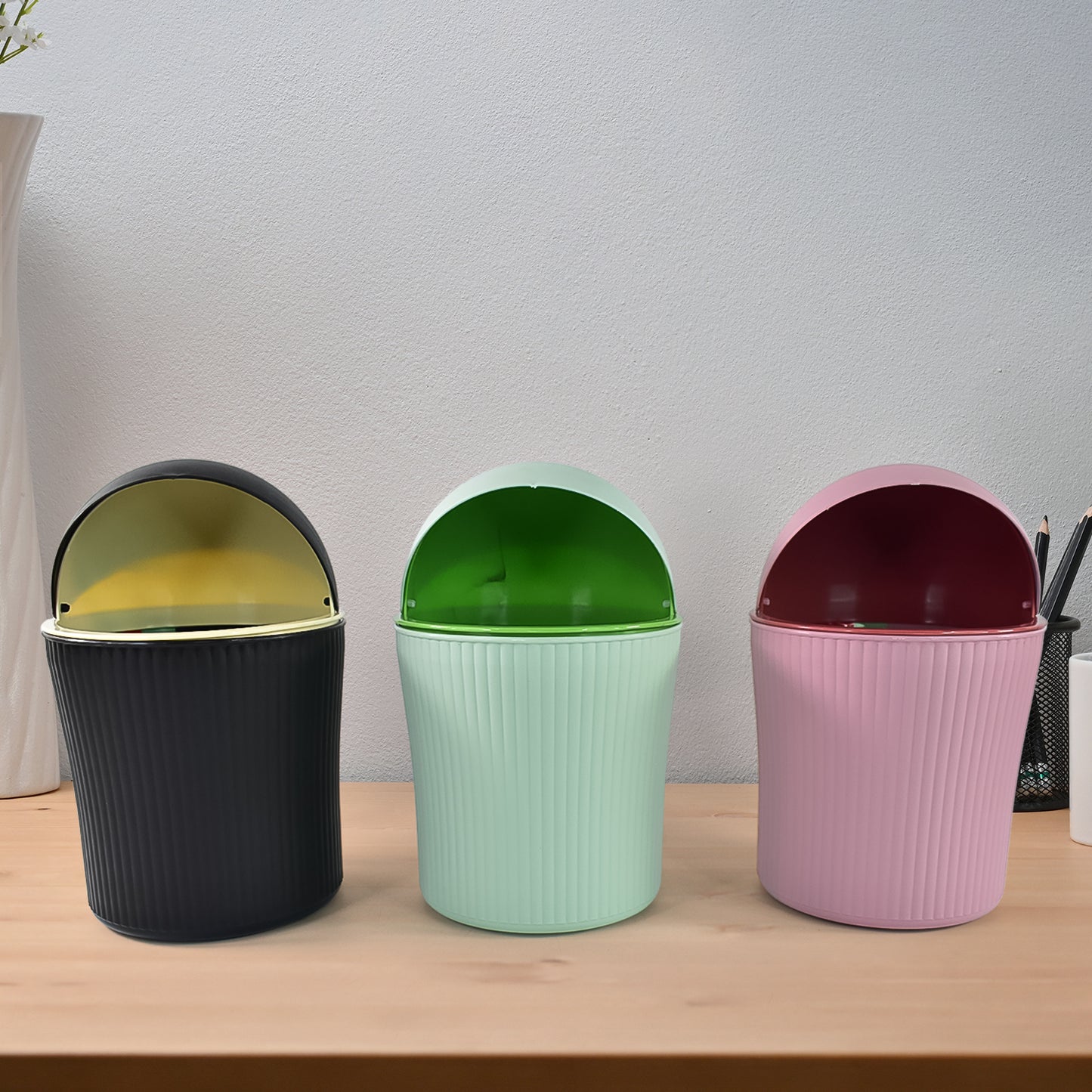 Apex Mini Tabletop Dustbin (1 Pc 1200 Ml Mix Color) - Happy Price - Image 6
