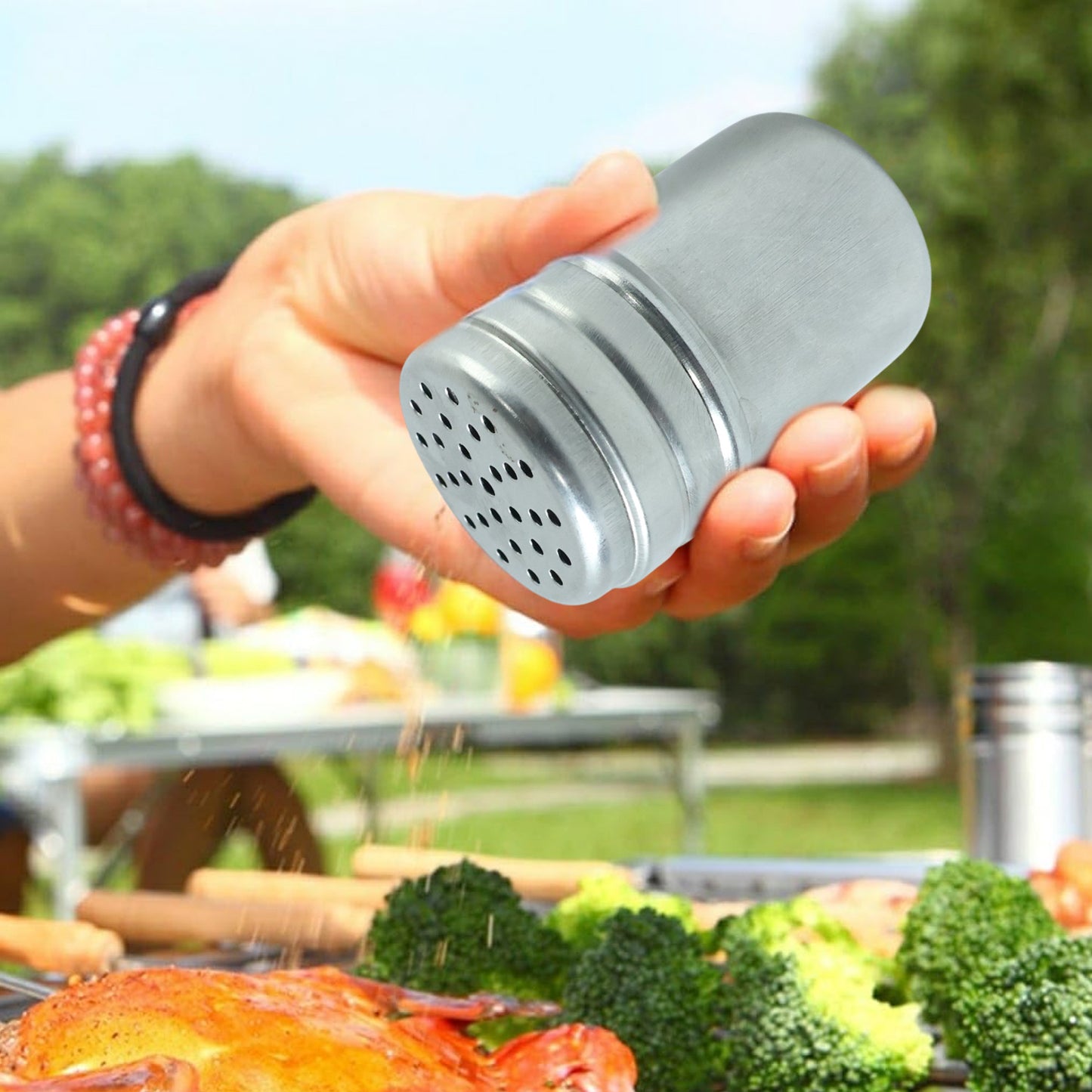Stainless Steel Spice Dispenser Container (1 Pc) - Kitchen Seasoning Shaker - Happy Price - Image 3