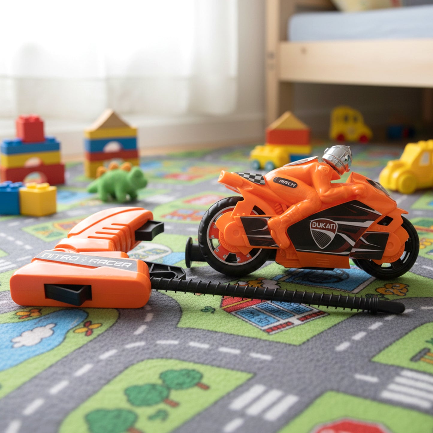 Kids Pull Launcher Racing Bike Toy - Manual Action Motorcycle - Great Price - Image 6