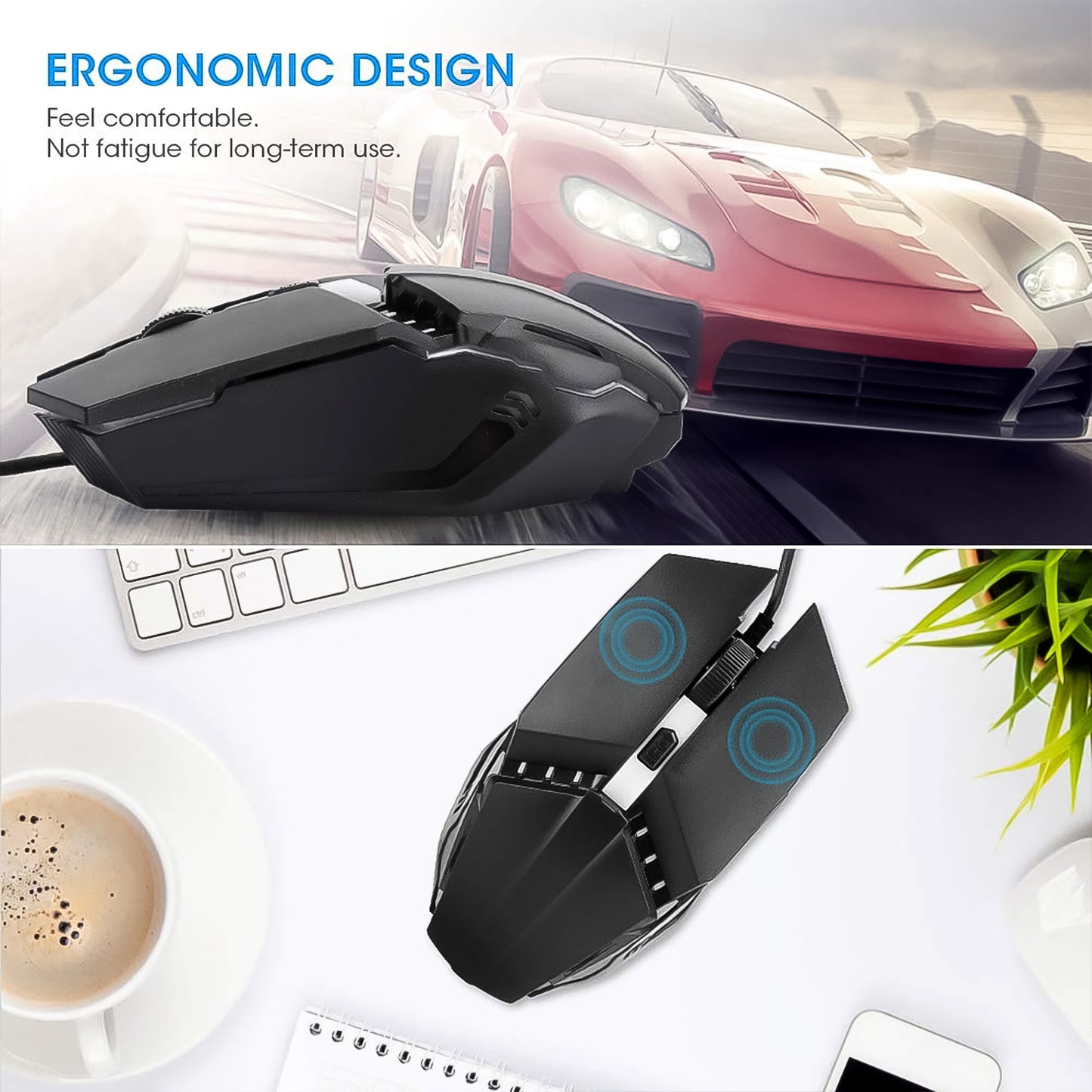 Usb Wired Mouse Ergonomic Design Gaming Mouse (1 Pc) - Happy Price - Image 5