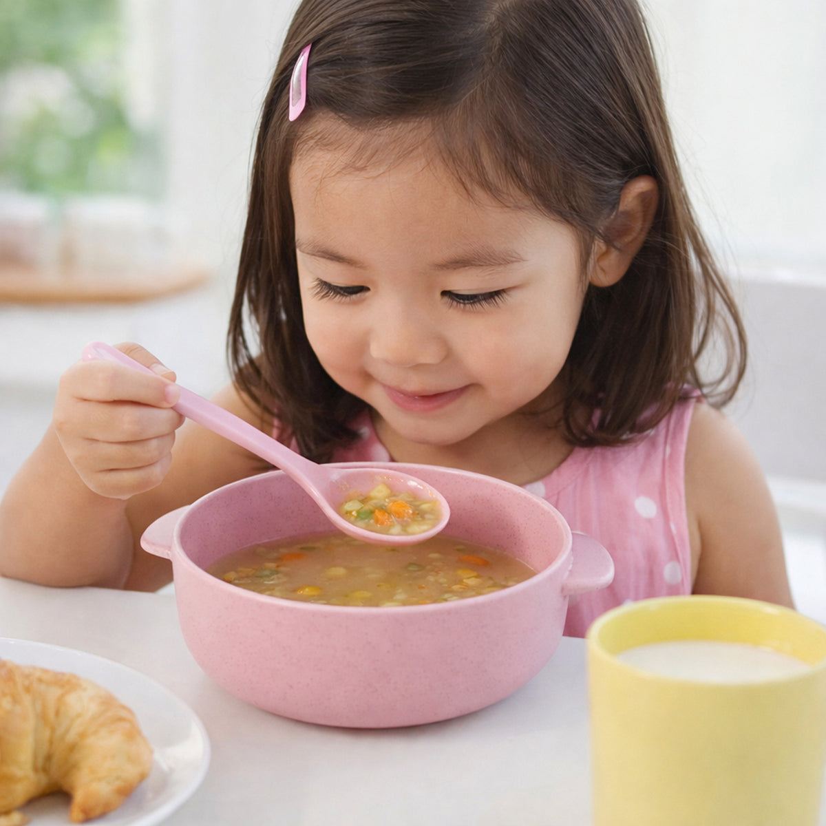 Baby Feeding Bowl with Spoon Set - 240ml Unbreakable Toddler Meal Bowl with Easy Grip Handles - Happy Price - Image 5