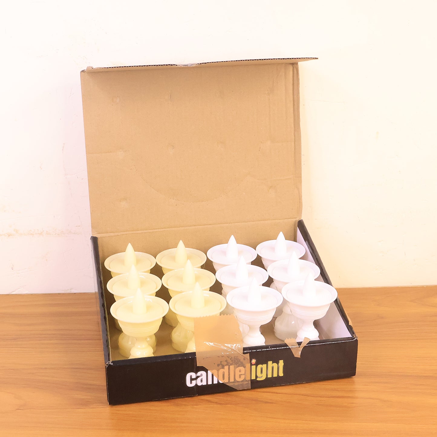 Set of 12 White Water-Activated LED Diyas for Festivals and Home Decor - Happy Price - Image 7