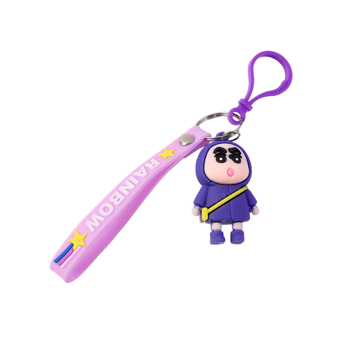 Cute Cartoon Silicone Keychain with Wrist Strap - 1 Pc - Happy Price - Image 4