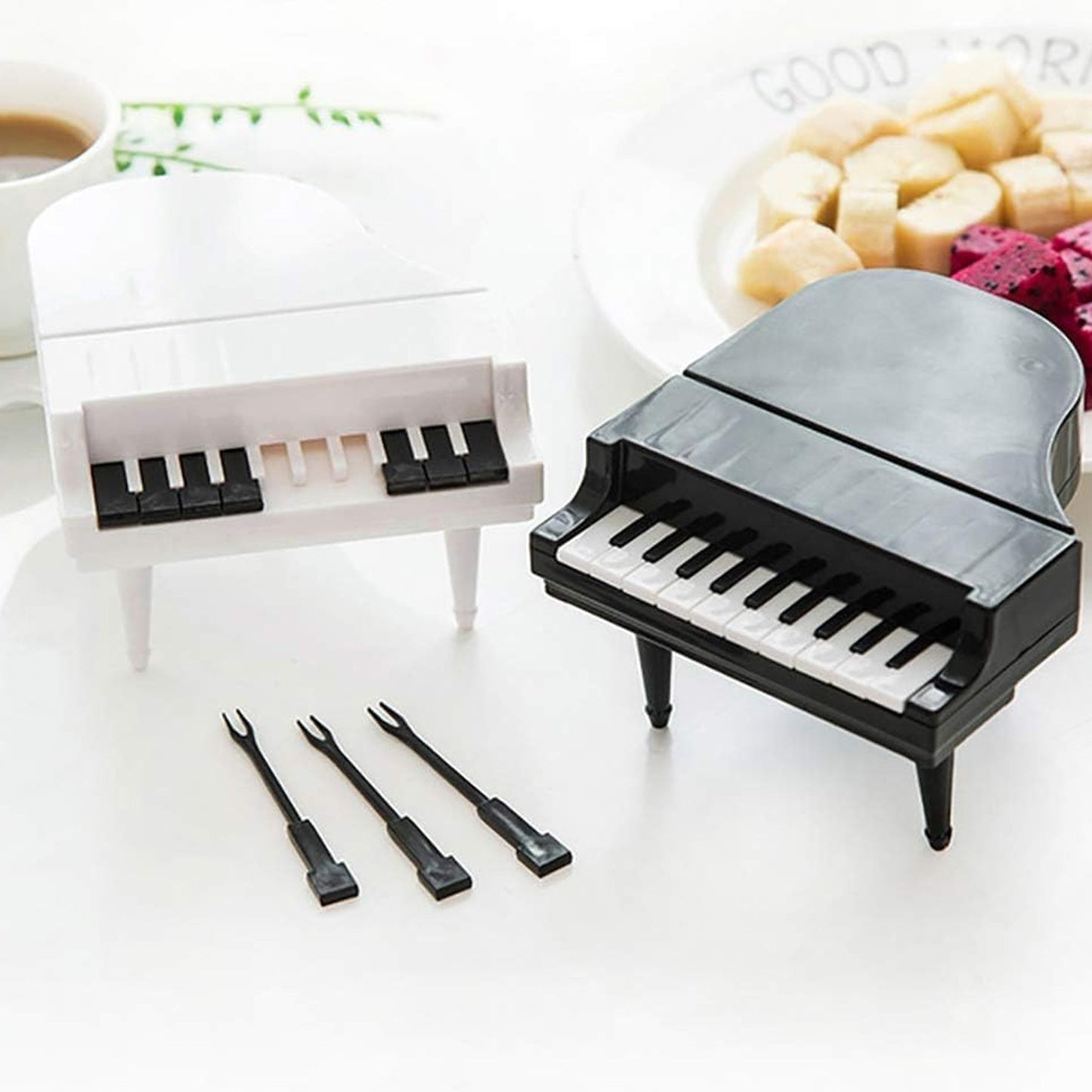 10pcslot Creative Piano Fruit Forks Set Food Sticks For Dessert Fruit Snack Picking Kitchen Dining Tools (10 Pc Set) - Happy Price - Image 5