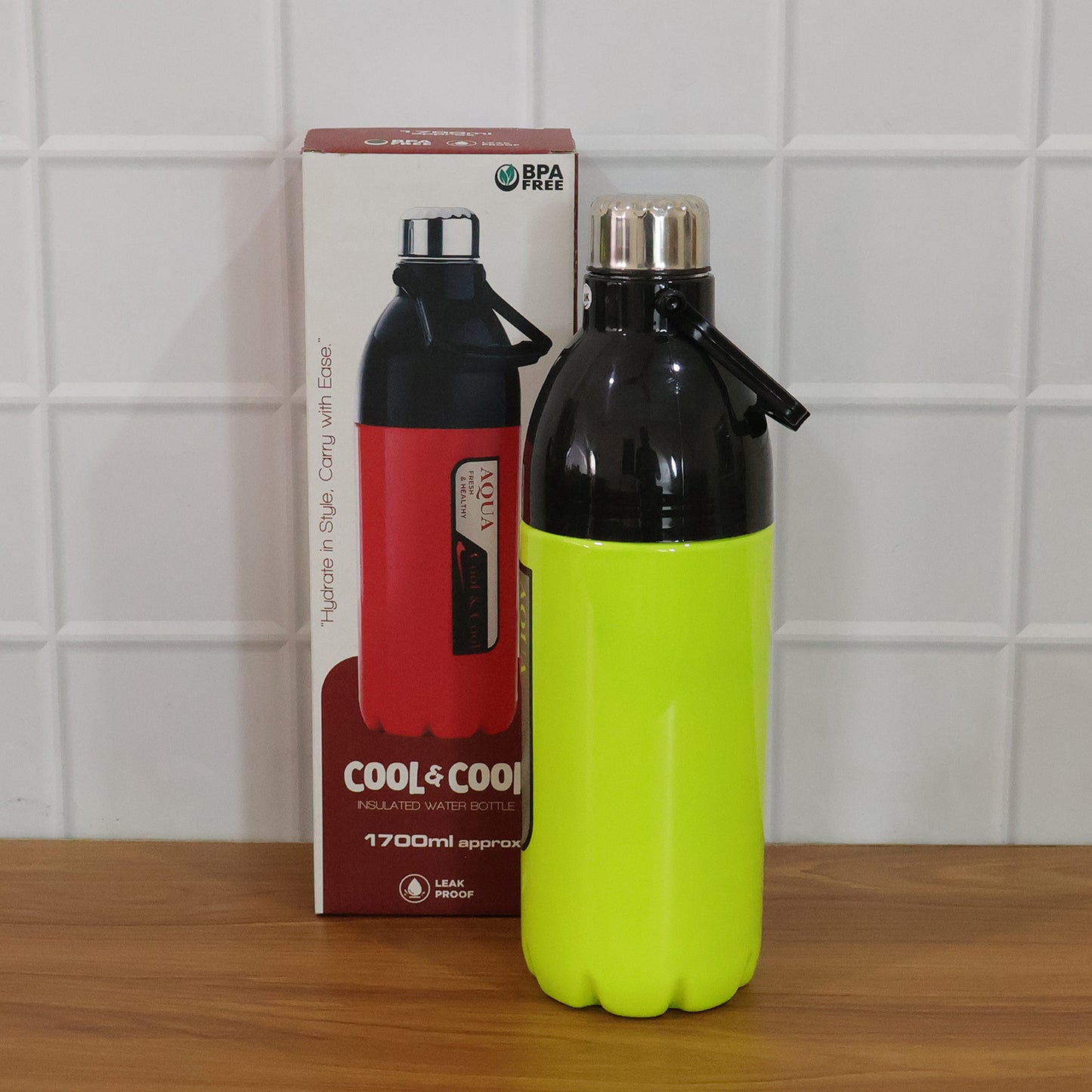 Large 1700ml Leakproof Water Bottle with Strap - Ideal for Gym, Travel, Office - Happy Price - Image 7
