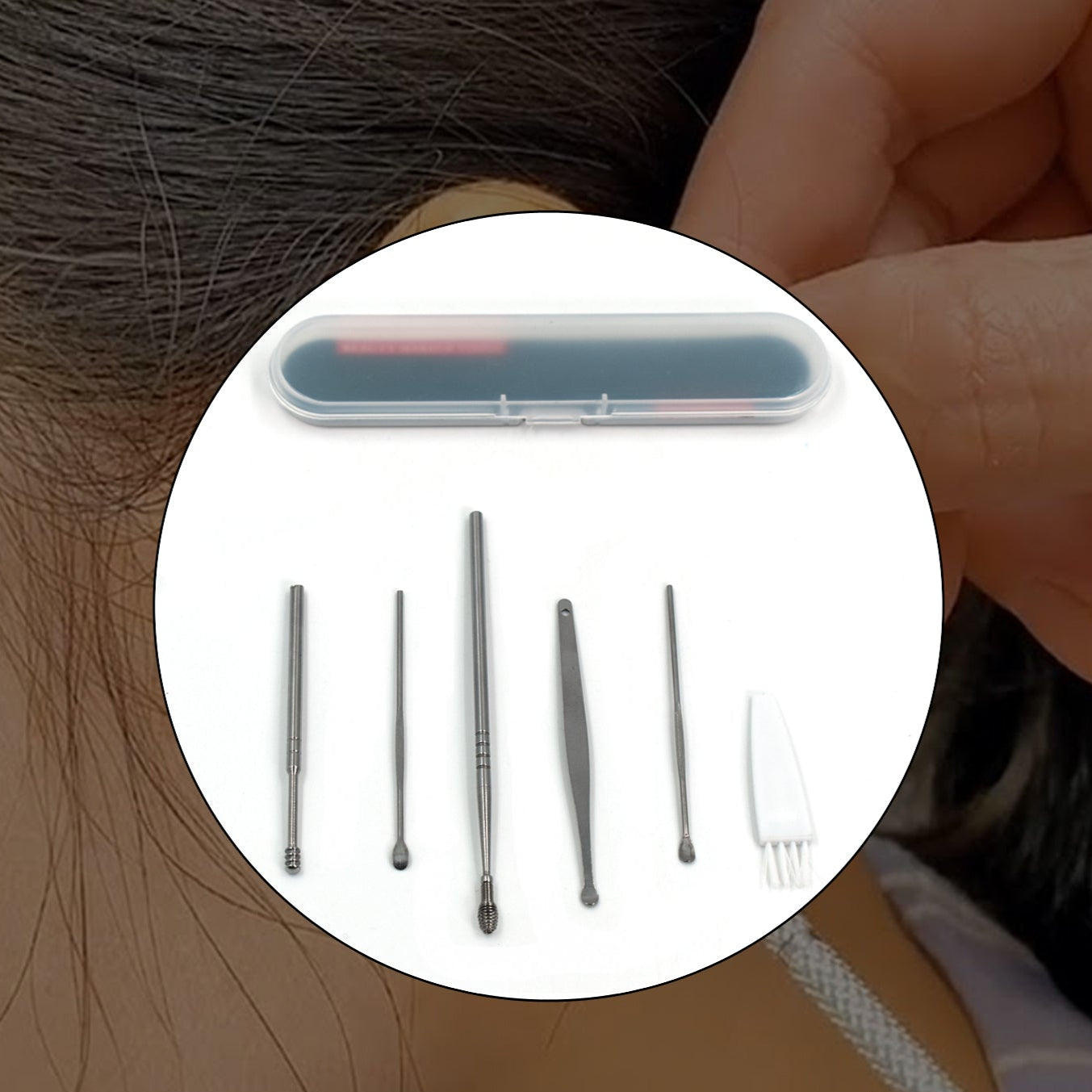 6pcs Earwax Removal Kit Ear Cleansing Tool Set Ear Curette Ear Wax Remover Tool - Happy Price - Image 1