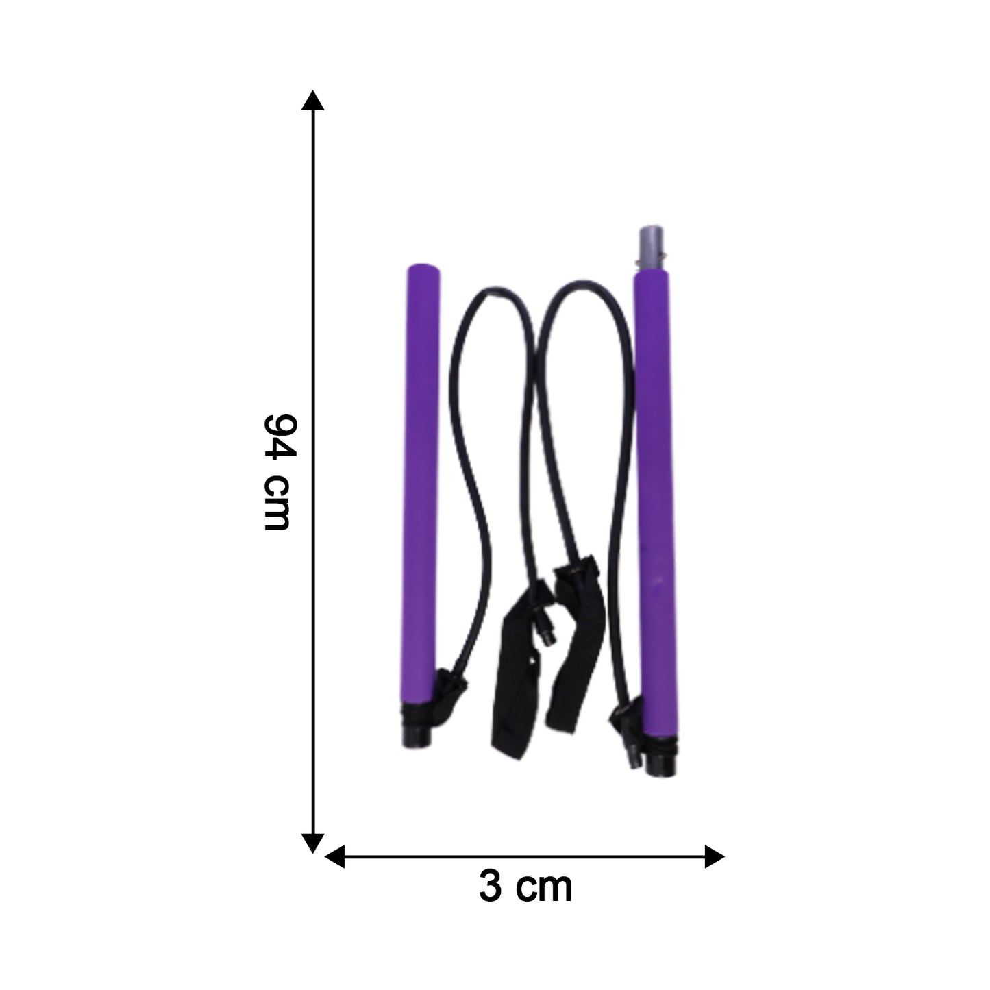 Pilates Bar with Resistance Bands - Full Body Workout Fitness Tube Rod (2 Pc) - Happy Price - Image 5