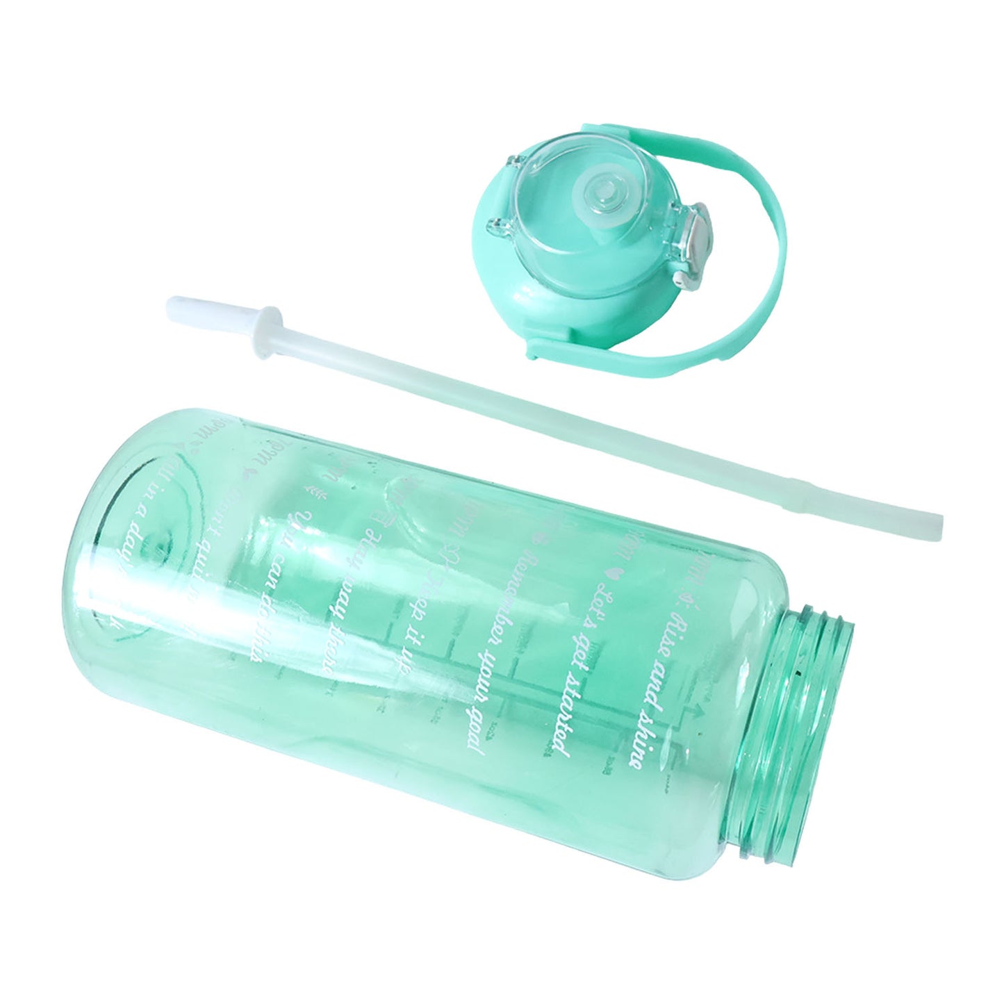 2 Litre Large Capacity Sports Water Bottle with Straw and Carry Handle - Leakproof Hydration Bottle (1 Pc) - Happy Price - Image 4