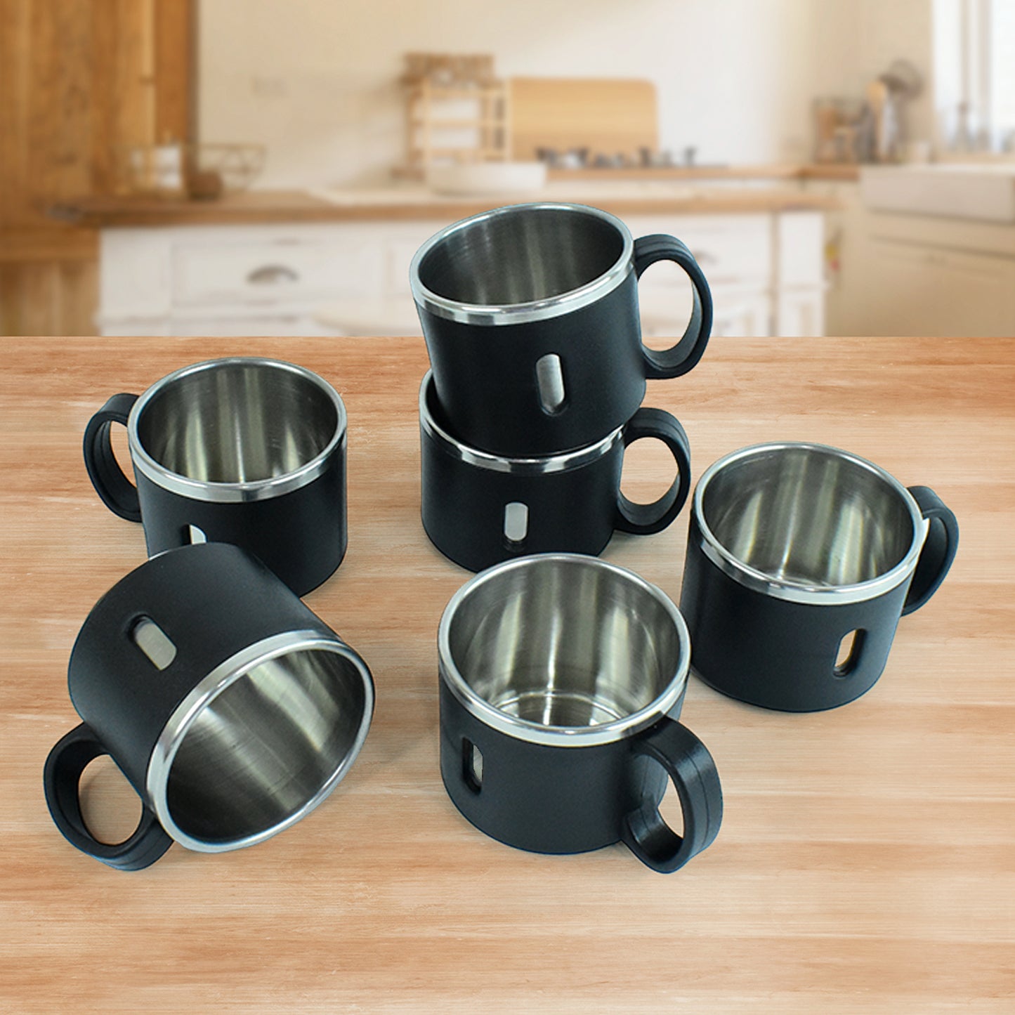 Apex Stainless Steel Desk Mug (6 Pc) - Happy Price - Image 5