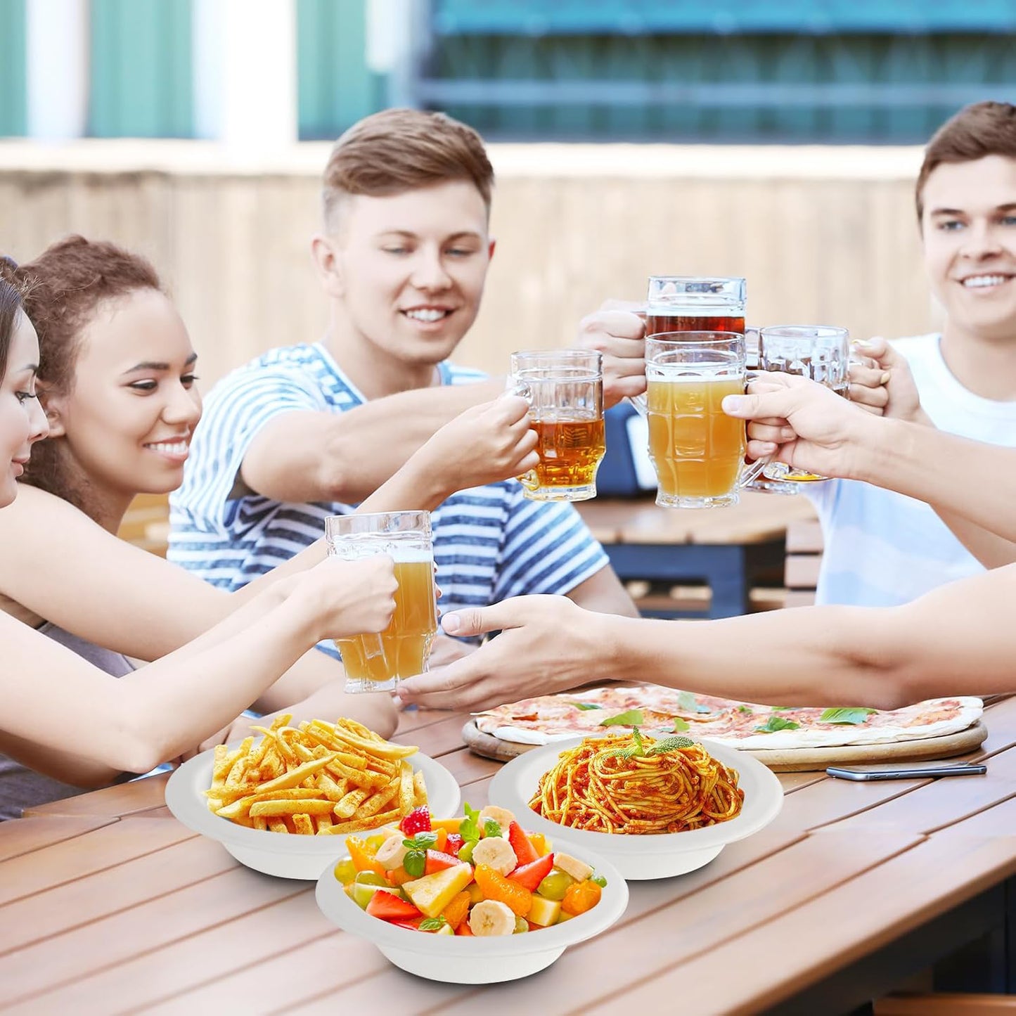 Set of 10 Disposable Food Serving Bowls, 360 ML Capacity Each - Happy Price - Image 3