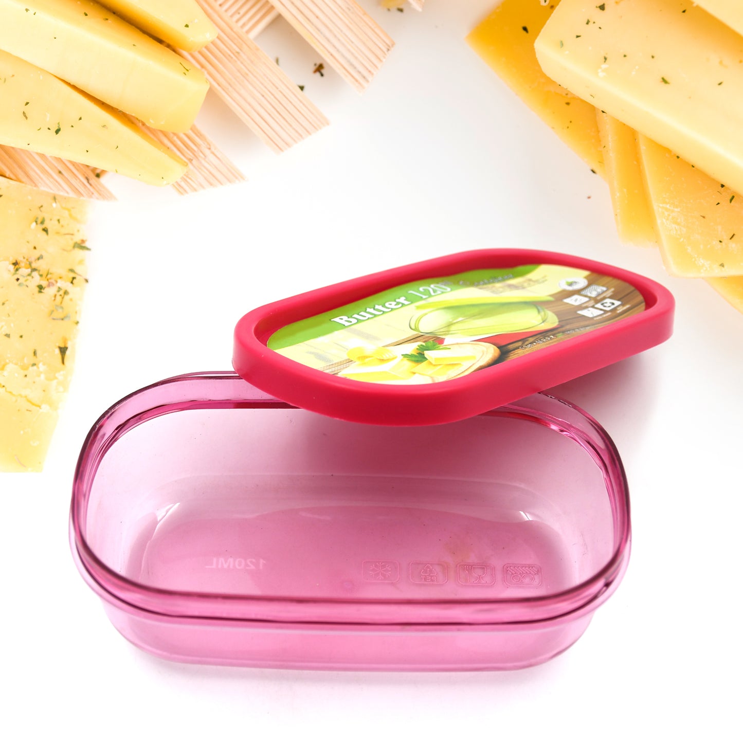Butter Container Pp Butter Storage Box Easy To Take Portable Large Capacity For Kitchen For Home For Cheese For Butter (120 Ml) - Happy Price - Image 3