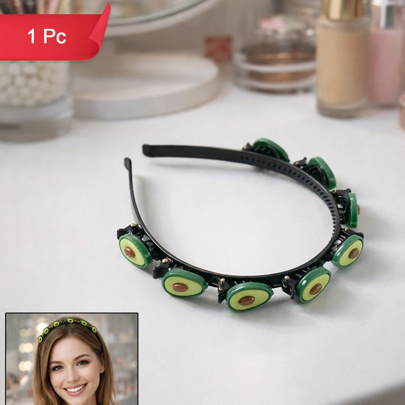 Stylish Decorative Hair Band With Cute Fruit Design (1 Pc)
