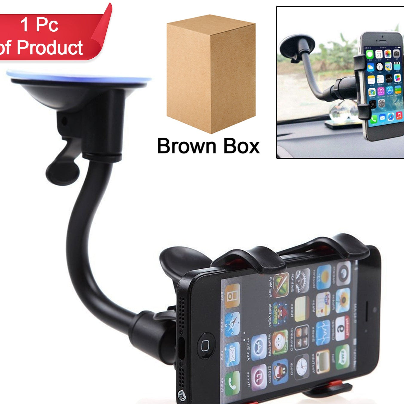 Flexible Mobile Stand Multi Angle Adjustment With 360 Degree Adjustment For Car Home Use Mobile Stand - Happy Price - Image 1