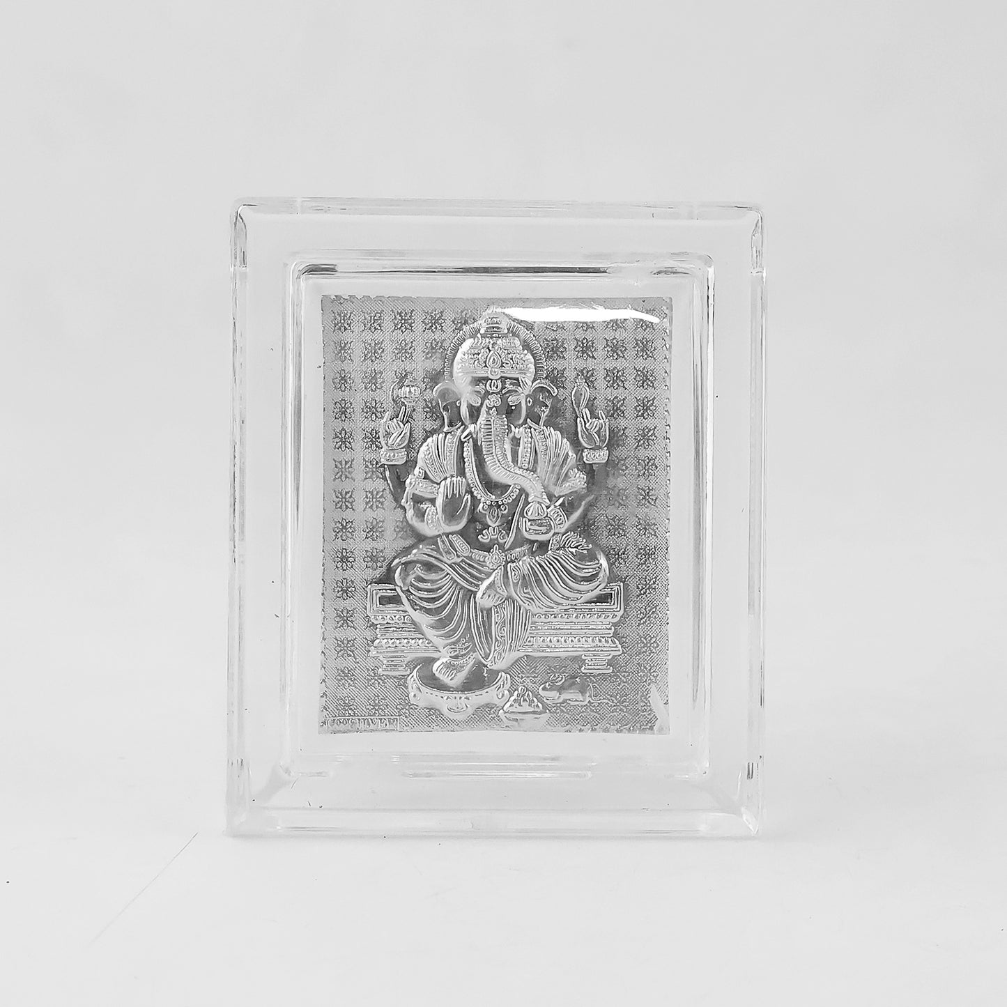 Silver-Plated Embossed Ganesha Photo Frame (1 Pc) - Happy Price - Image 4