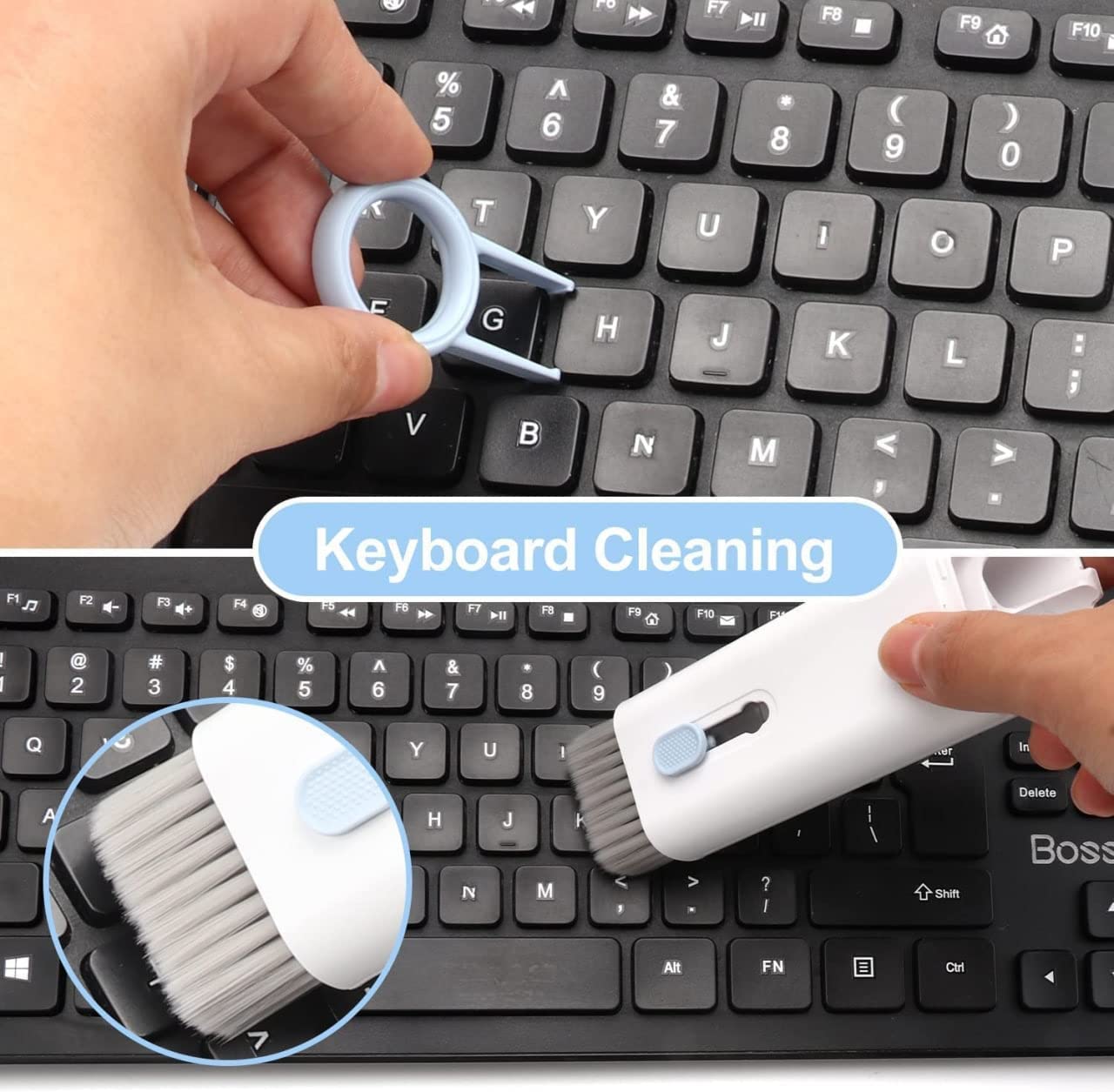 7 In 1 Electronic Cleaner Kit Cleaning Kit For Monitor Keyboard Airpods Screen Dust Brush Including Soft Sweep Swipe Airpod Cleaner Pen Key Puller And Spray Bottle - Happy Price - Image 6