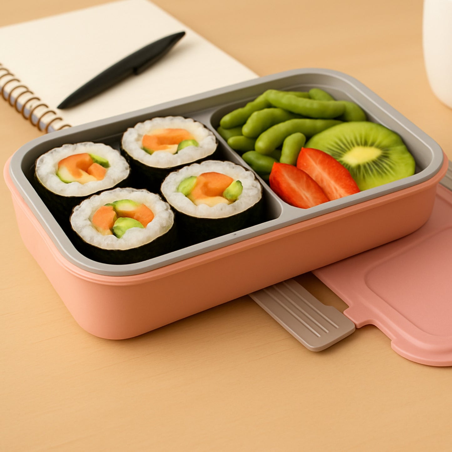 2 Compartment Stainless Steel Lunch Box - Leak Proof Tiffin for Office & School - Happy Price - Image 2