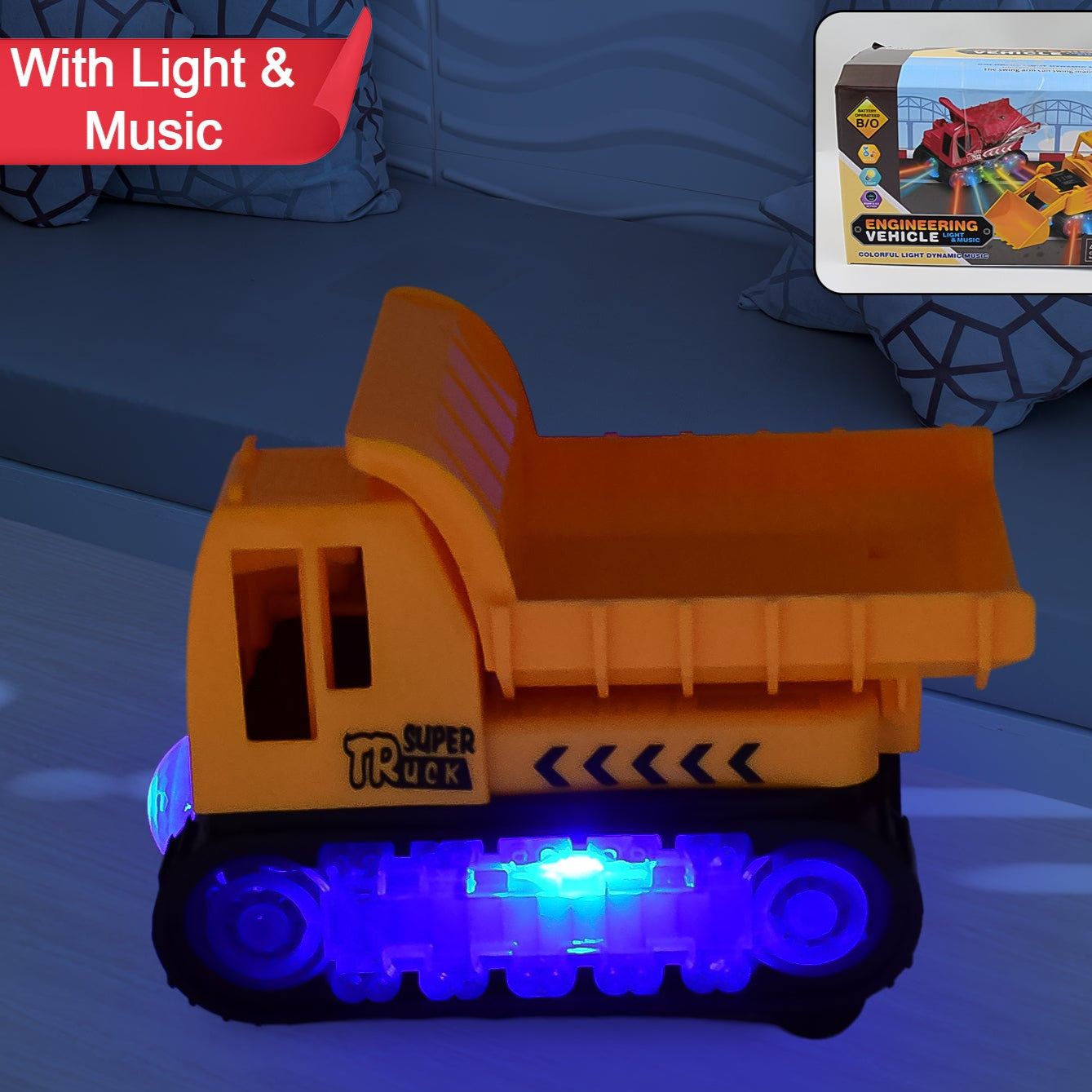 Engineering Vehicletoys For Kids - Self-driving Super Dump Truck Toy Self-driving Trucks Engineering Truck Electric Vehicle Toys Boys Birthday Gift Toys (1 Pc) - Happy Price - Image 1