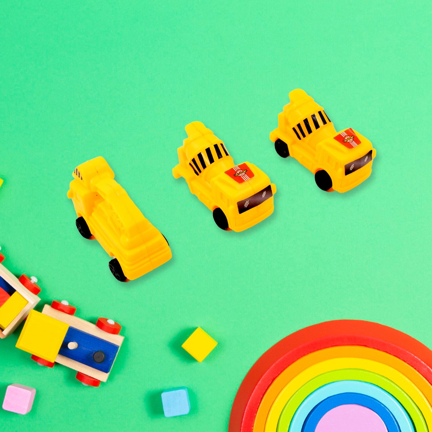 Vehicle Car Engineering Automobile Construction Car Toys Set For Children Kids Crane Excavator Road Roller Forklift Mixer Truck Transporter Truck Machine Construction Toys (6 Pcs Set) - Happy Price - Image 4