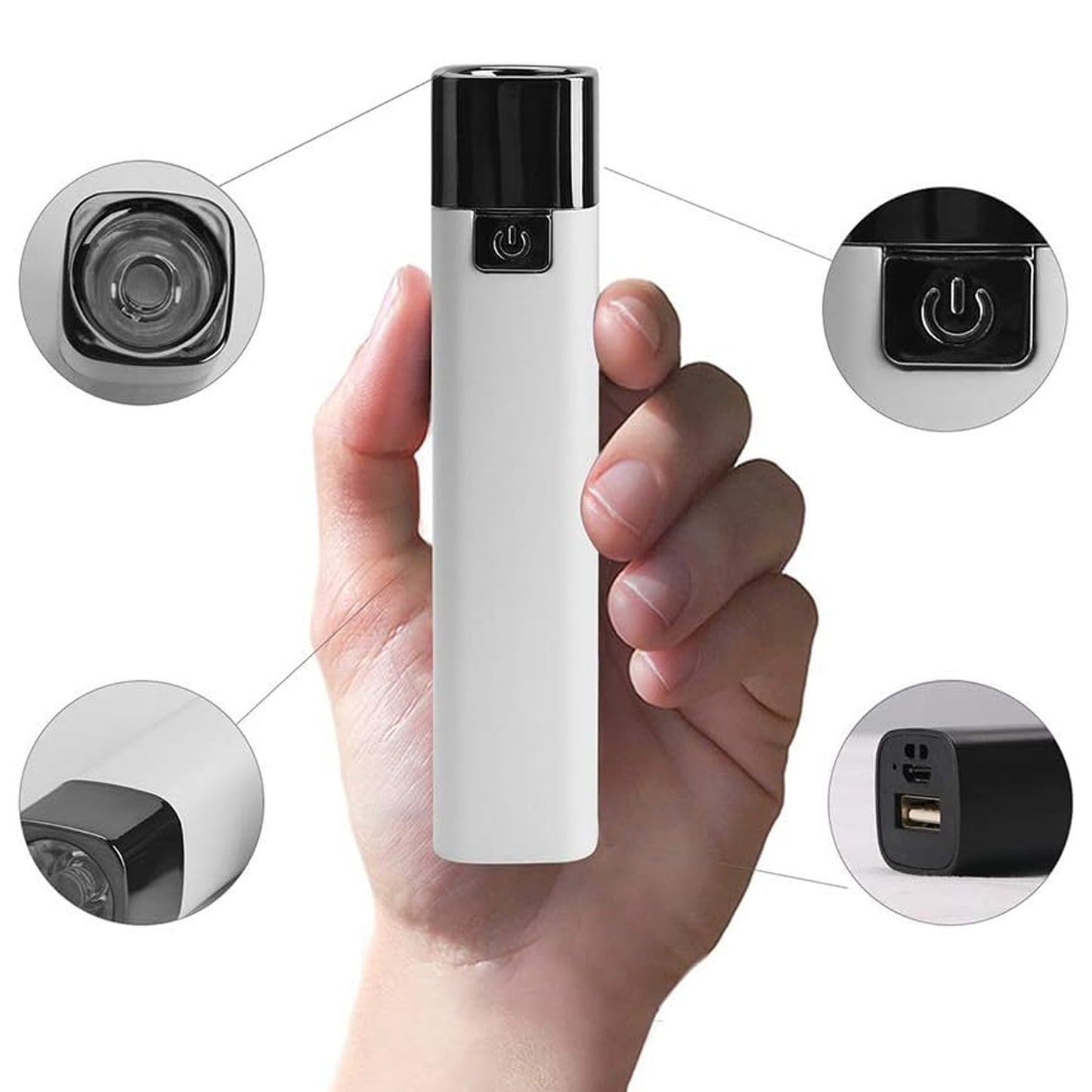 Rechargeable Touch-control Led Flashlight (1 Pc)