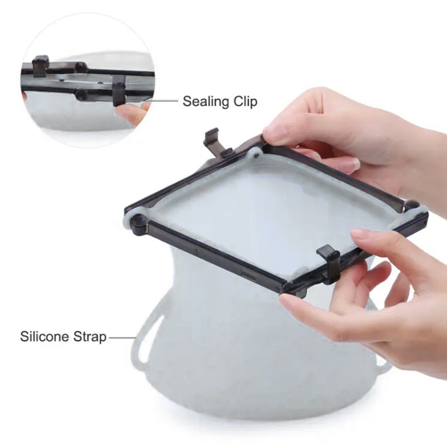 Reusable Silicone Food Storage Bag 3 Bag Set Leakproof Lock Reusable Flat Bottom Freezer Bags Sandwich Bags Silicone Food Grade Kids Snack Bags Bpa Free Microwave Dishwasher Safe - Happy Price - Image 6