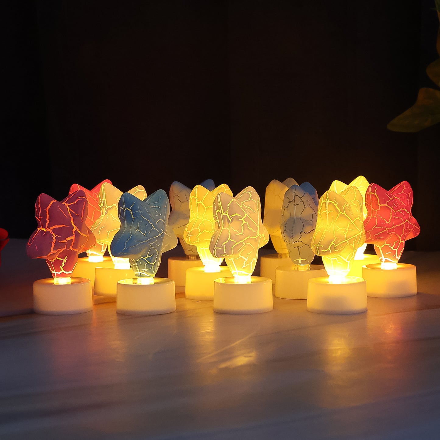 Star Shape Decorative LED Tealight Candles - 12 Pc Set - Happy Price - Image 6