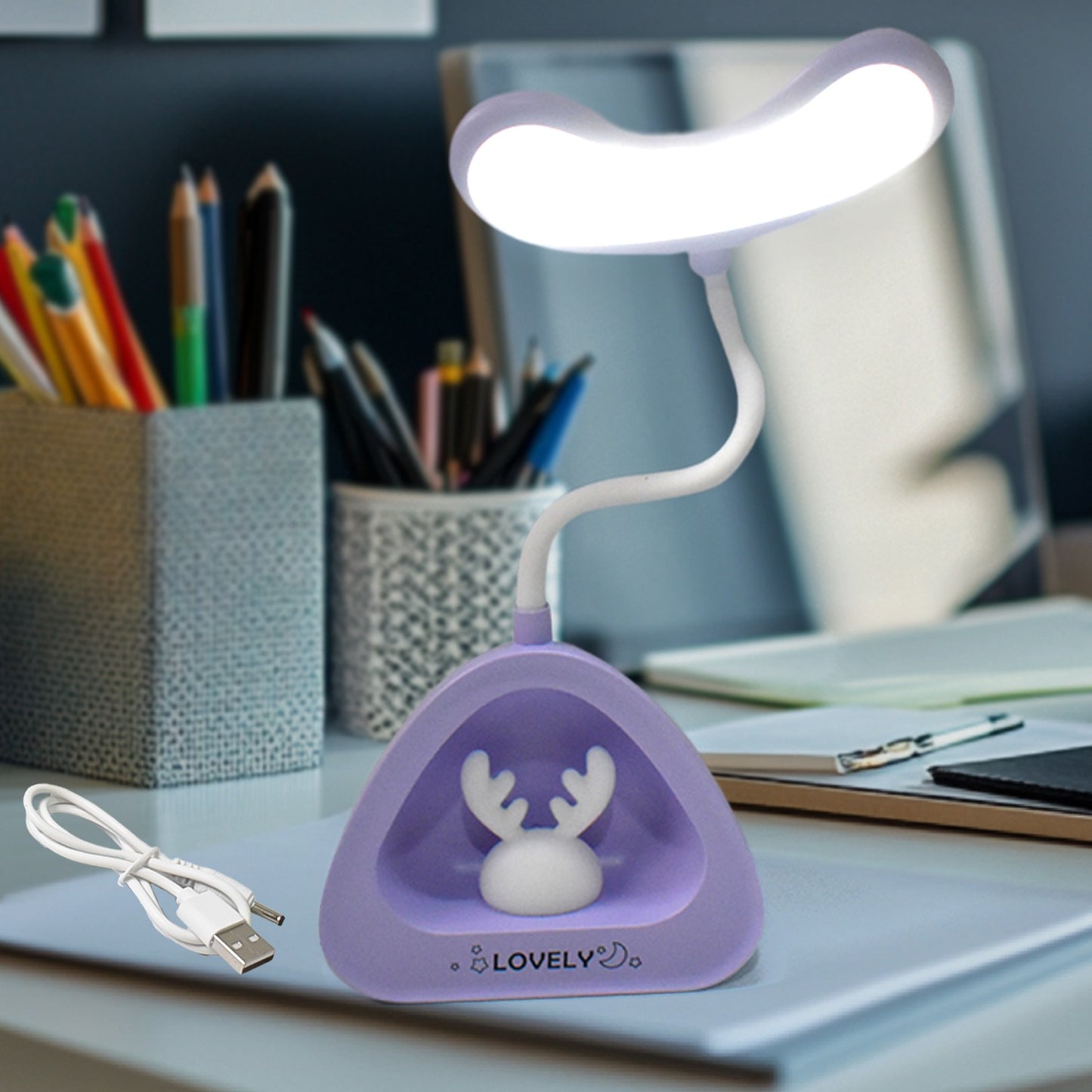 Cute Lovely Led Desk Light Led Lamps Button Control (1 Pc) - Happy Price - Image 2
