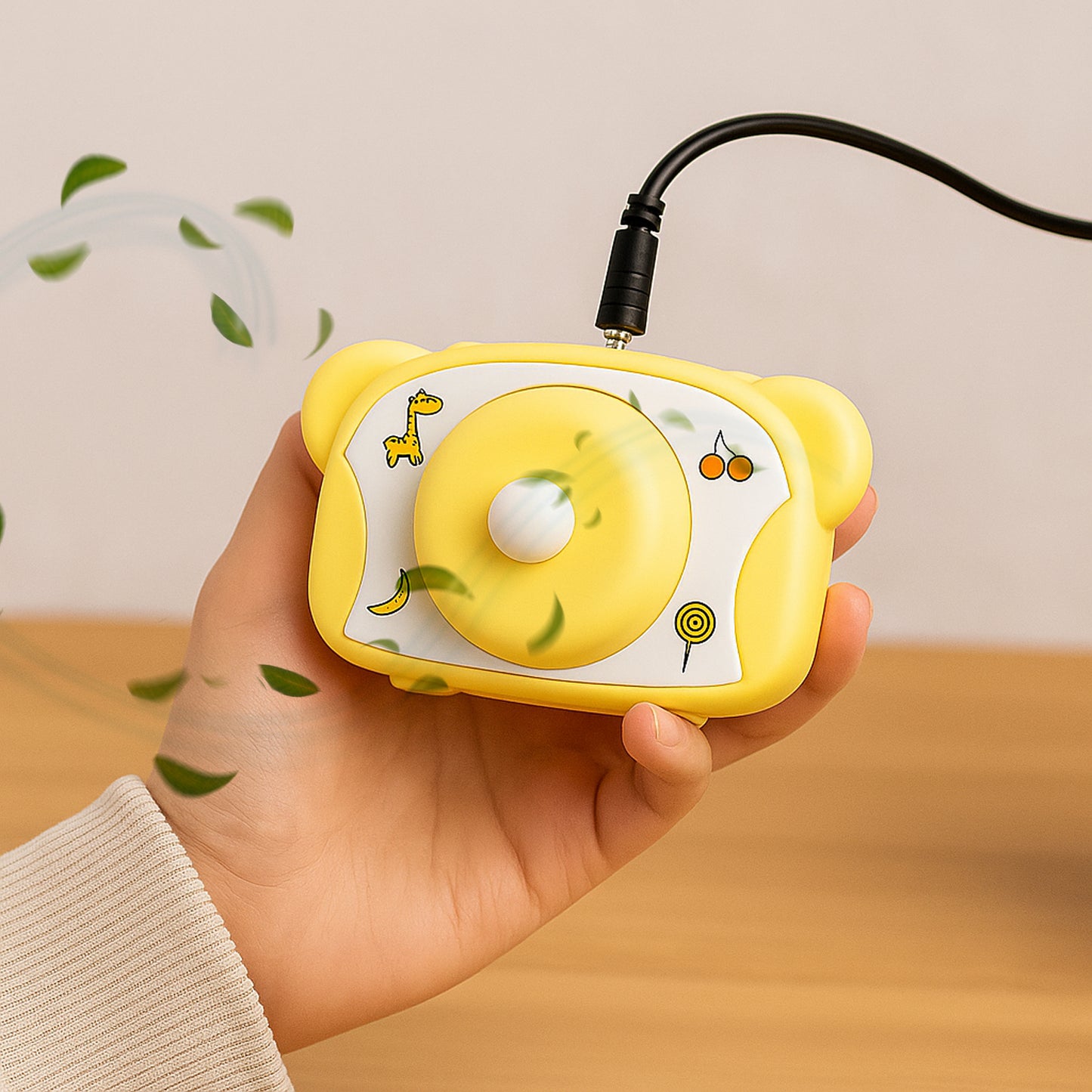 Cute Bear-shaped Mini Rechargeable Fan (1 Pc) - Happy Price - Image 3