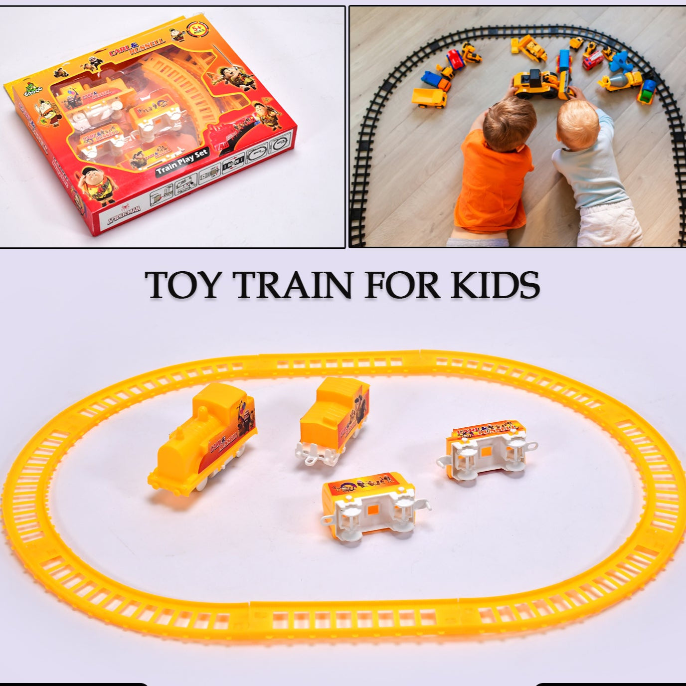 Kids Toy Train High Speed Big Train Play Set Toy Battery Operated Train Set With Light And Sound - Happy Price - Image 1