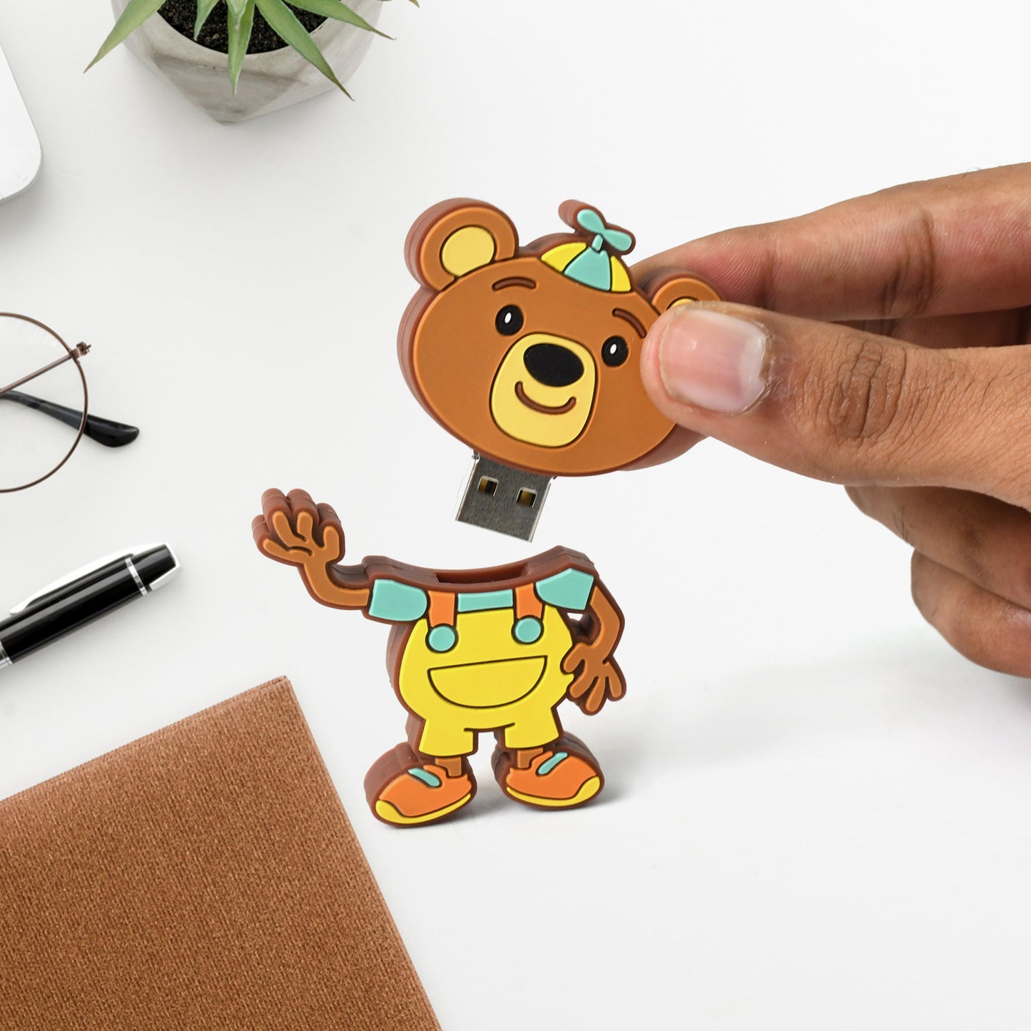 Portable Cartoon Shape Silicone Usb Pen Drive Flash Disk (15 Gb With Baby Rhymes Song 1 Pc) - Happy Price - Image 2
